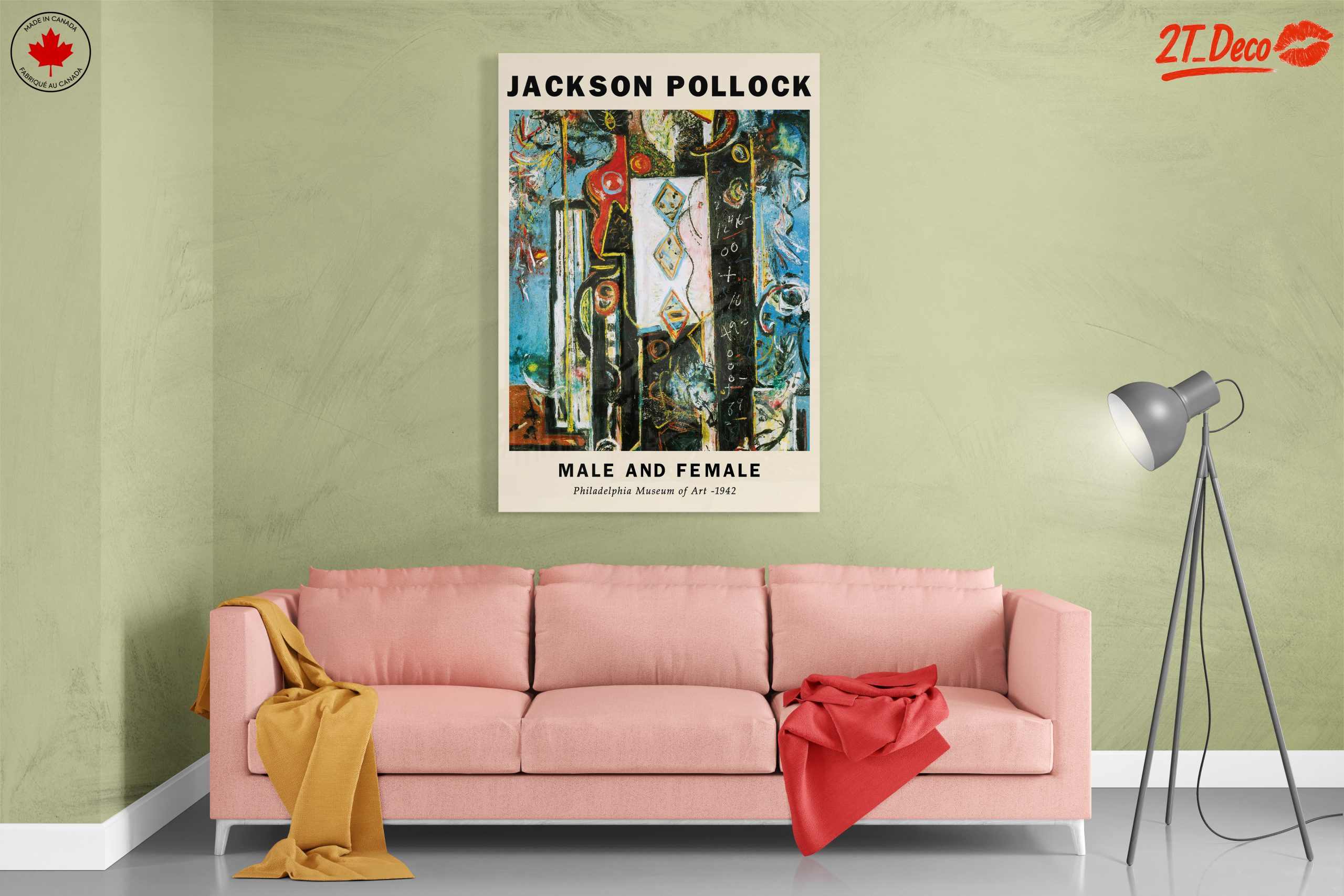 Jackson Pollock Male and Female Artwork - Image 7
