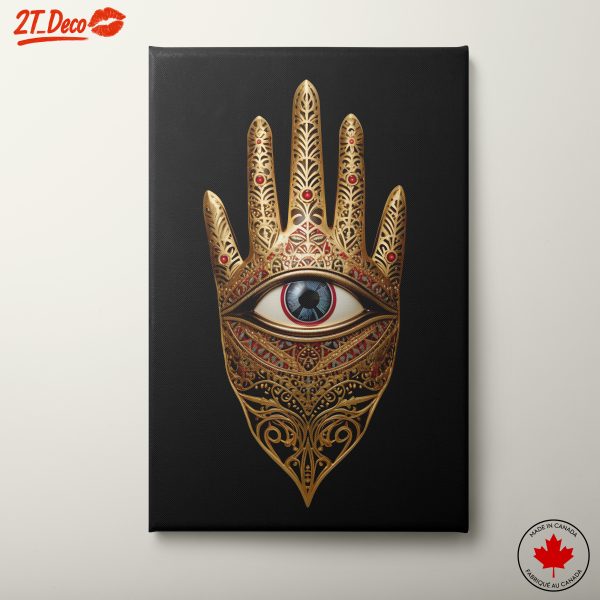 Intricate Golden Hand with Eye Symbol