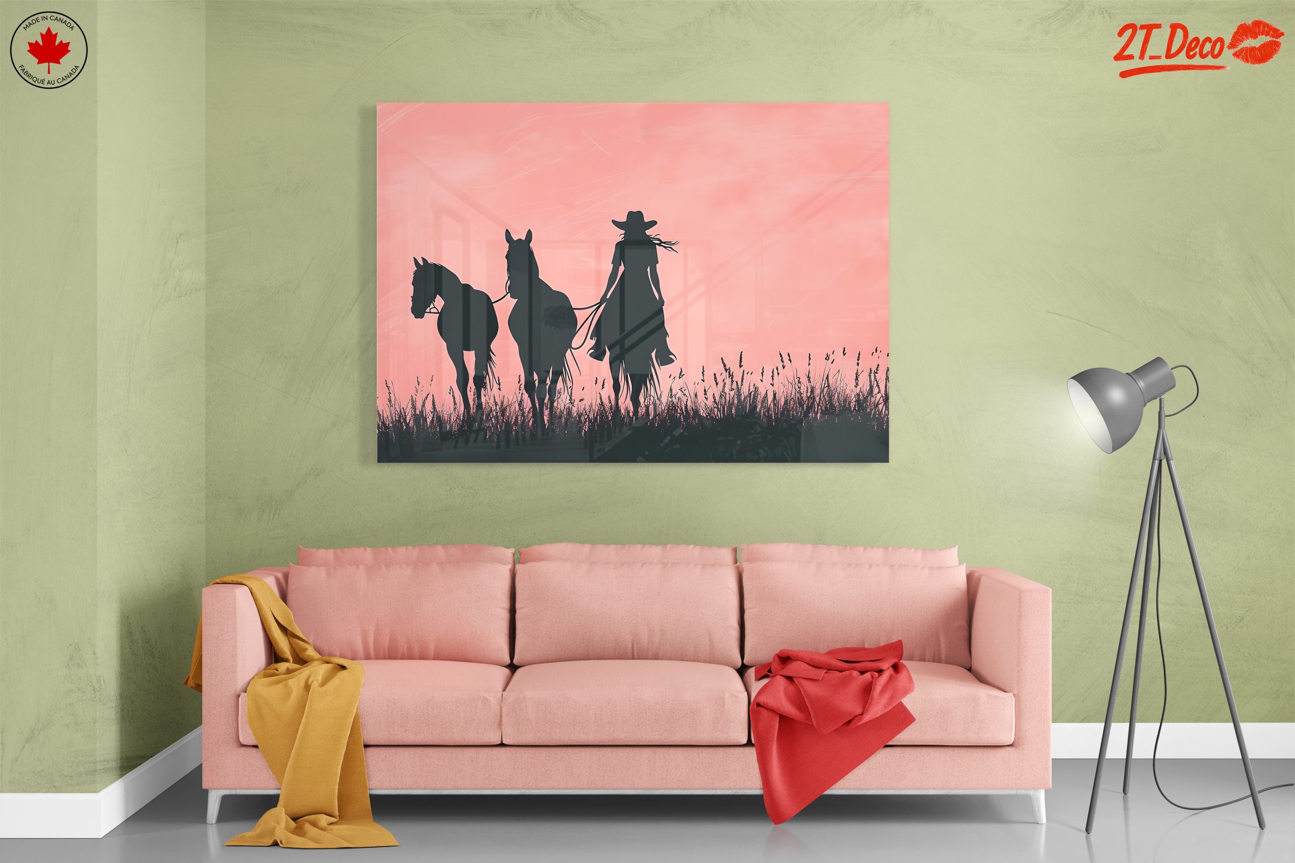 Silhouette of a Cowgirl with Horses - Image 7