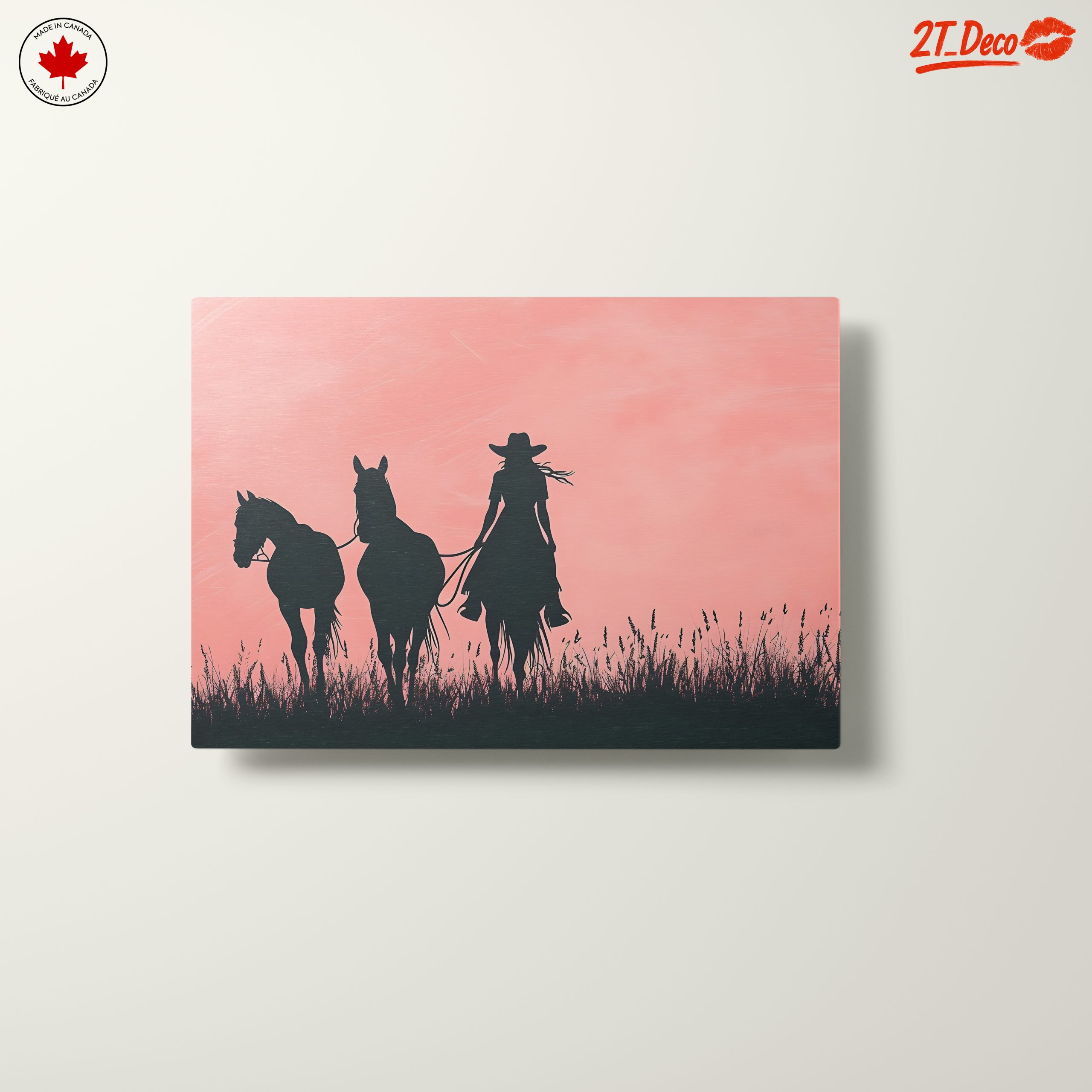 Silhouette of a Cowgirl with Horses - Image 10