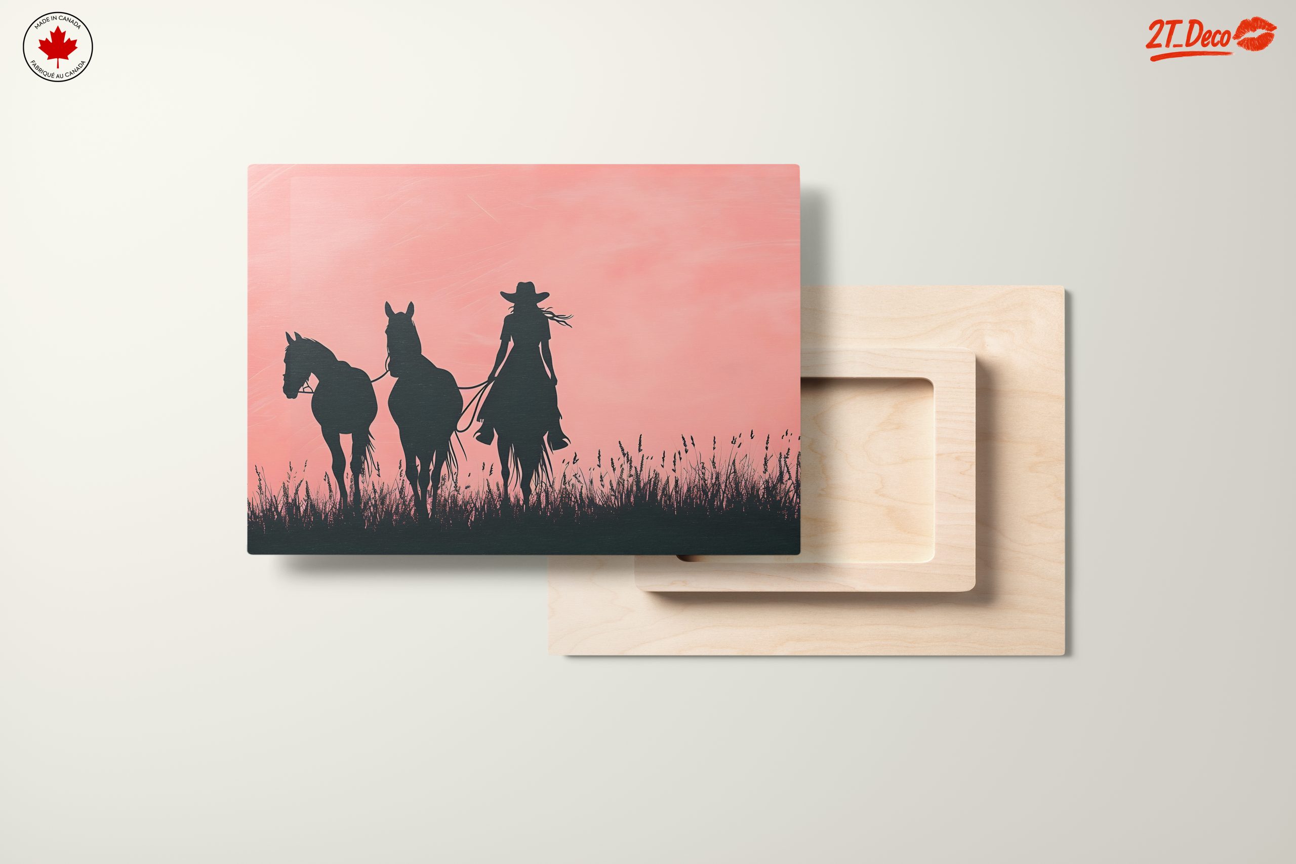Silhouette of a Cowgirl with Horses - Image 11