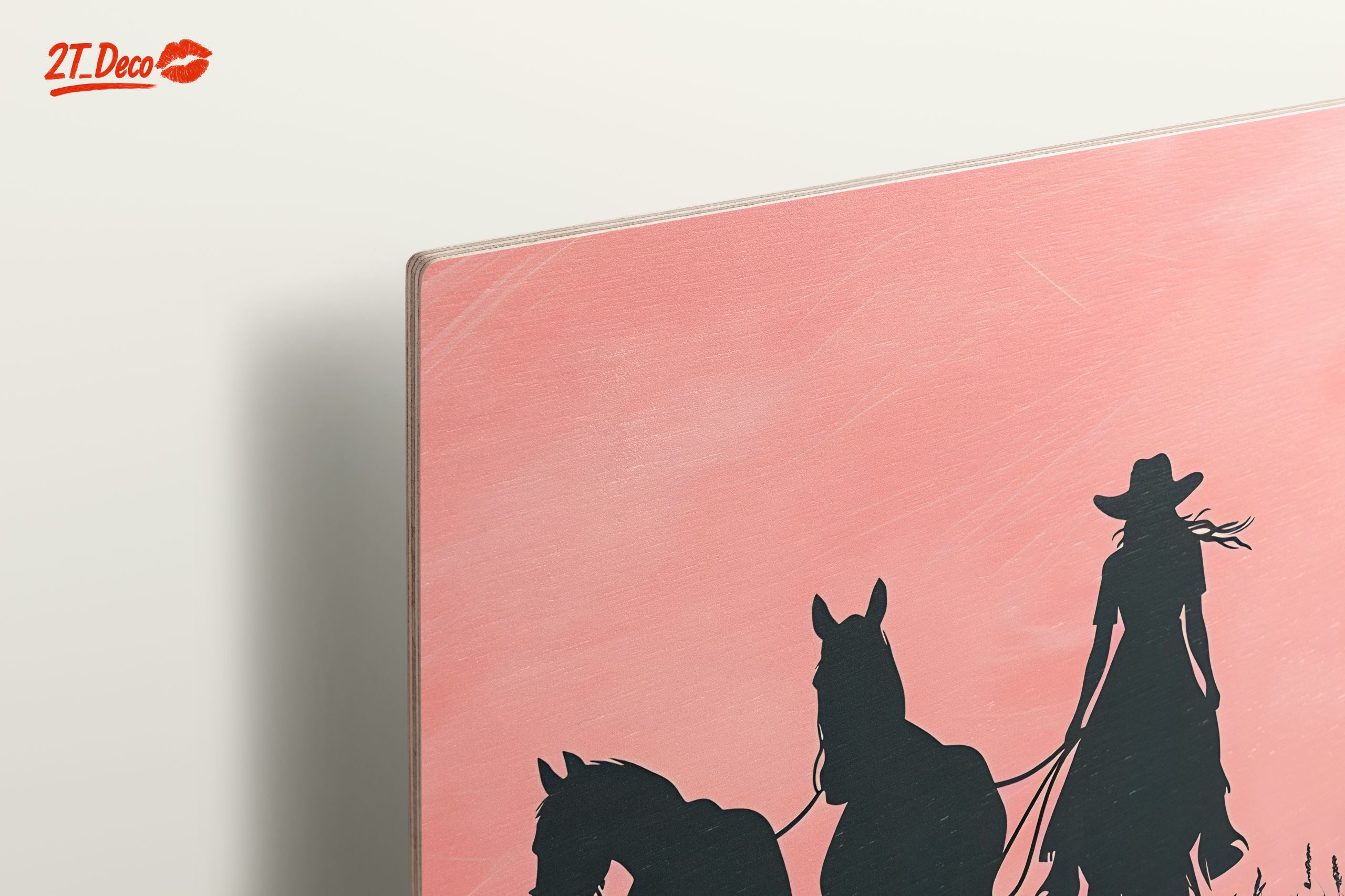 Silhouette of a Cowgirl with Horses - Image 15