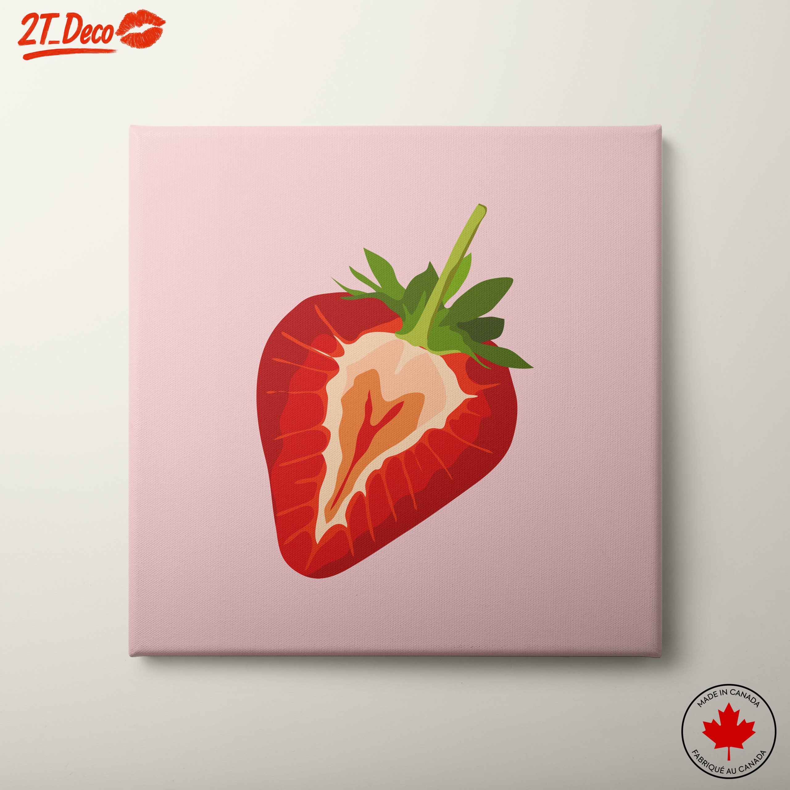 Stylized Strawberry Abstract Art 2