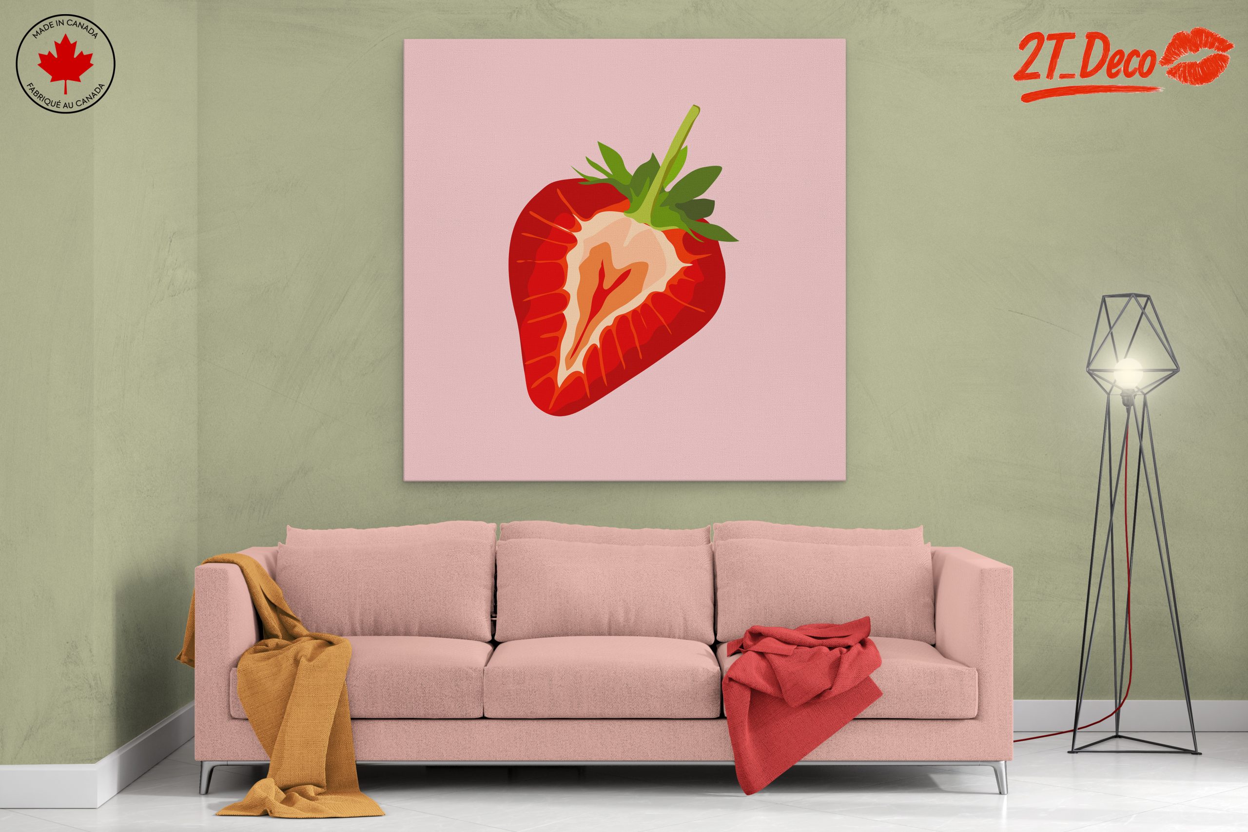 Stylized Strawberry Abstract Art 2 - Image 2