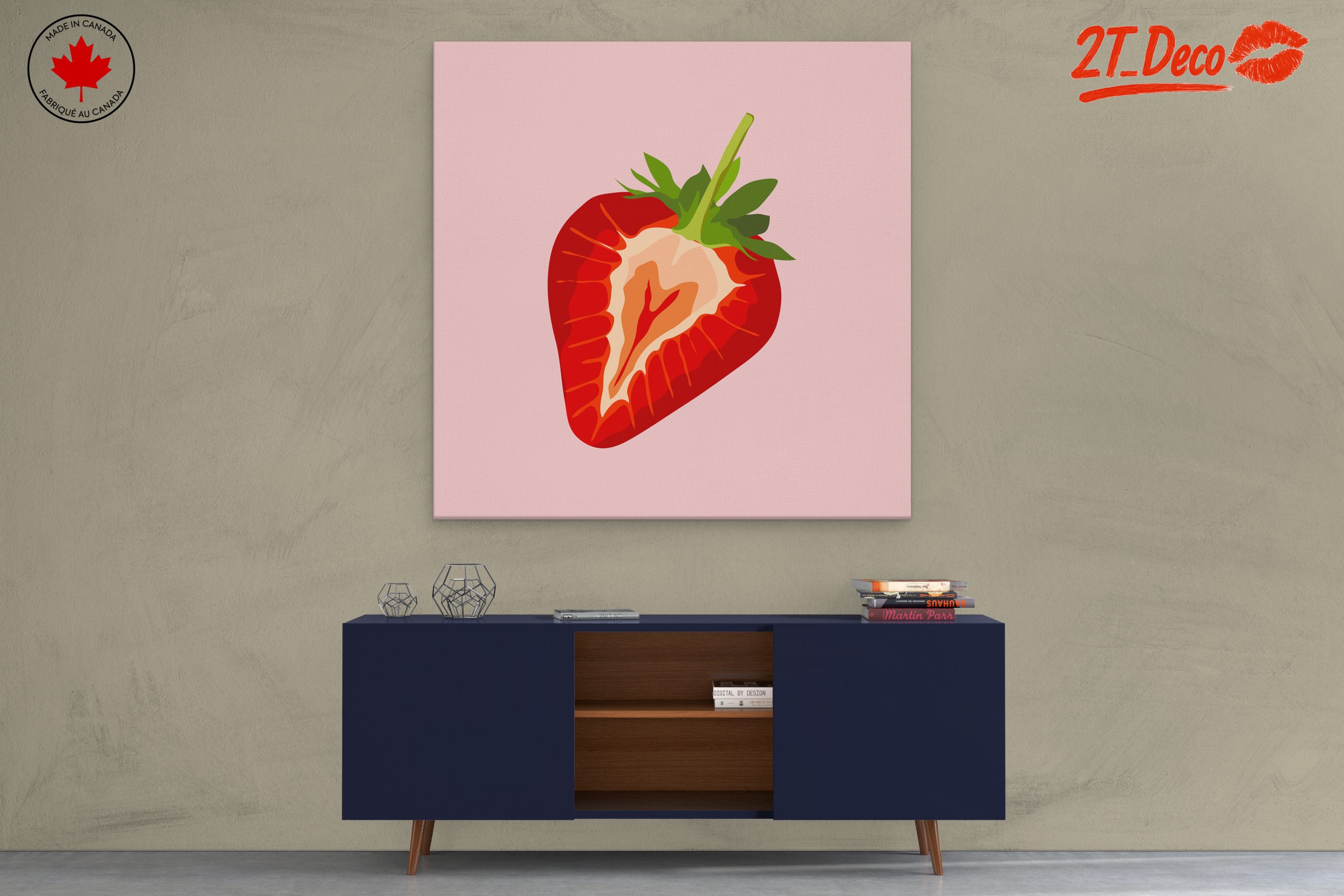 Stylized Strawberry Abstract Art 2 - Image 3