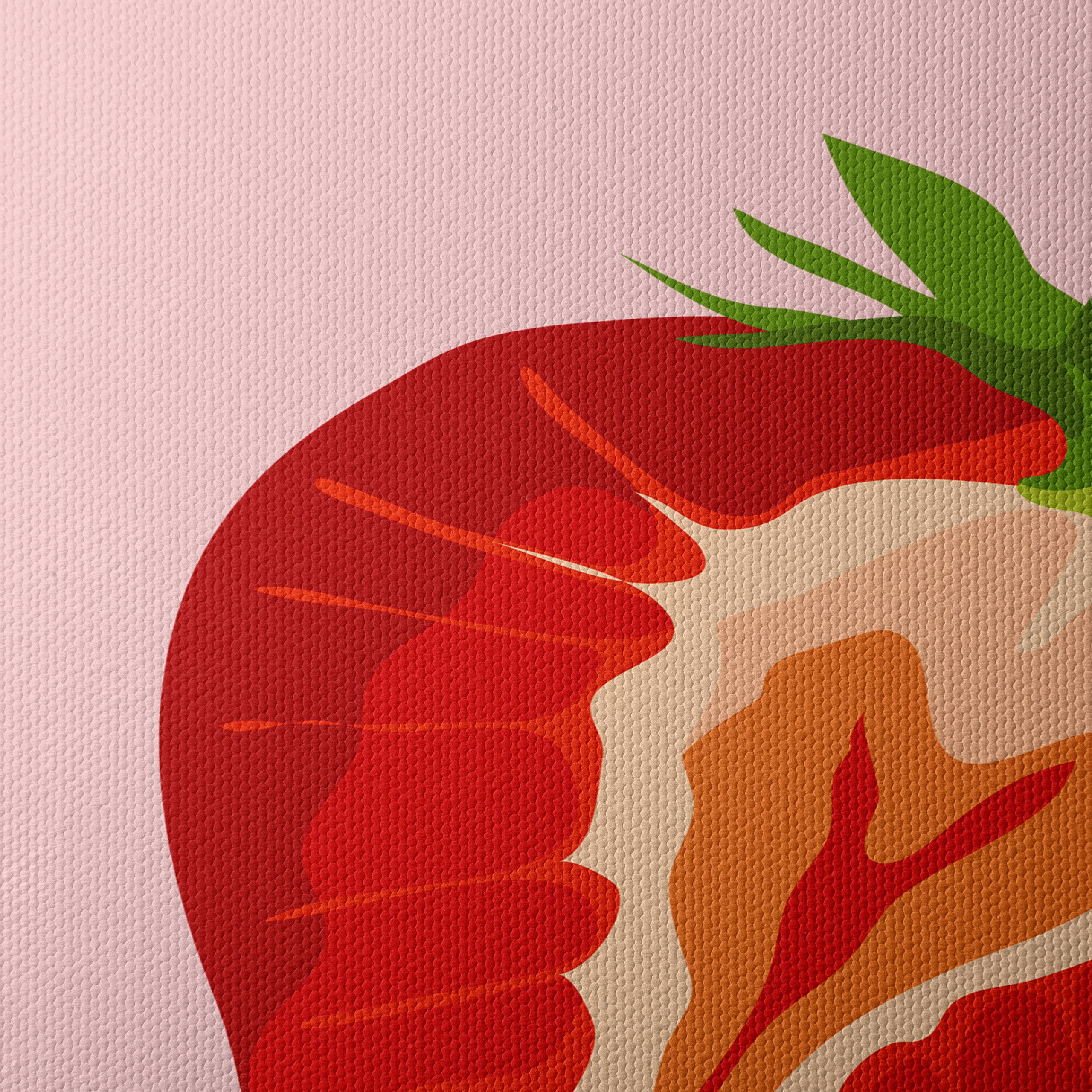 Stylized Strawberry Abstract Art 2 - Image 4