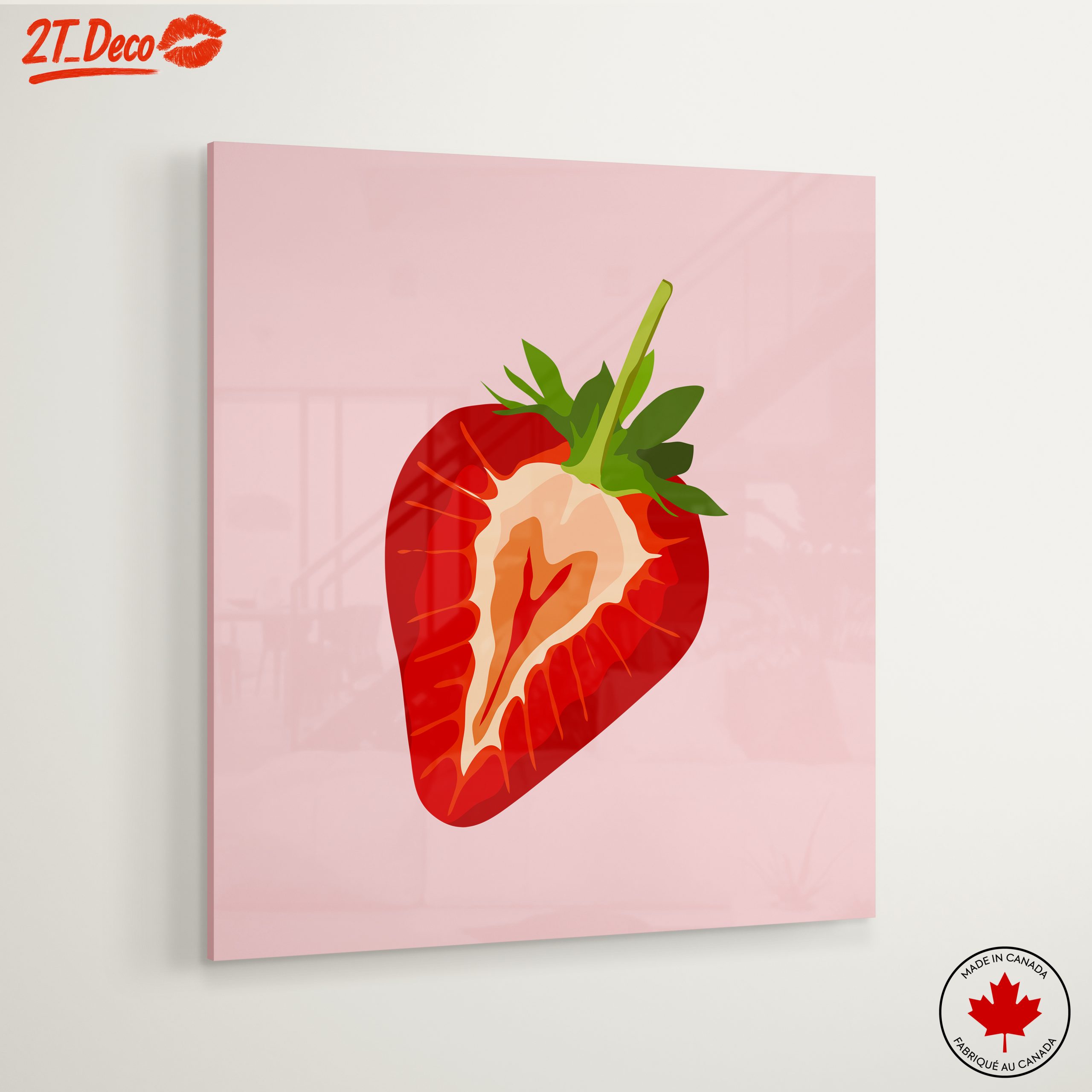 Stylized Strawberry Abstract Art 2 - Image 6