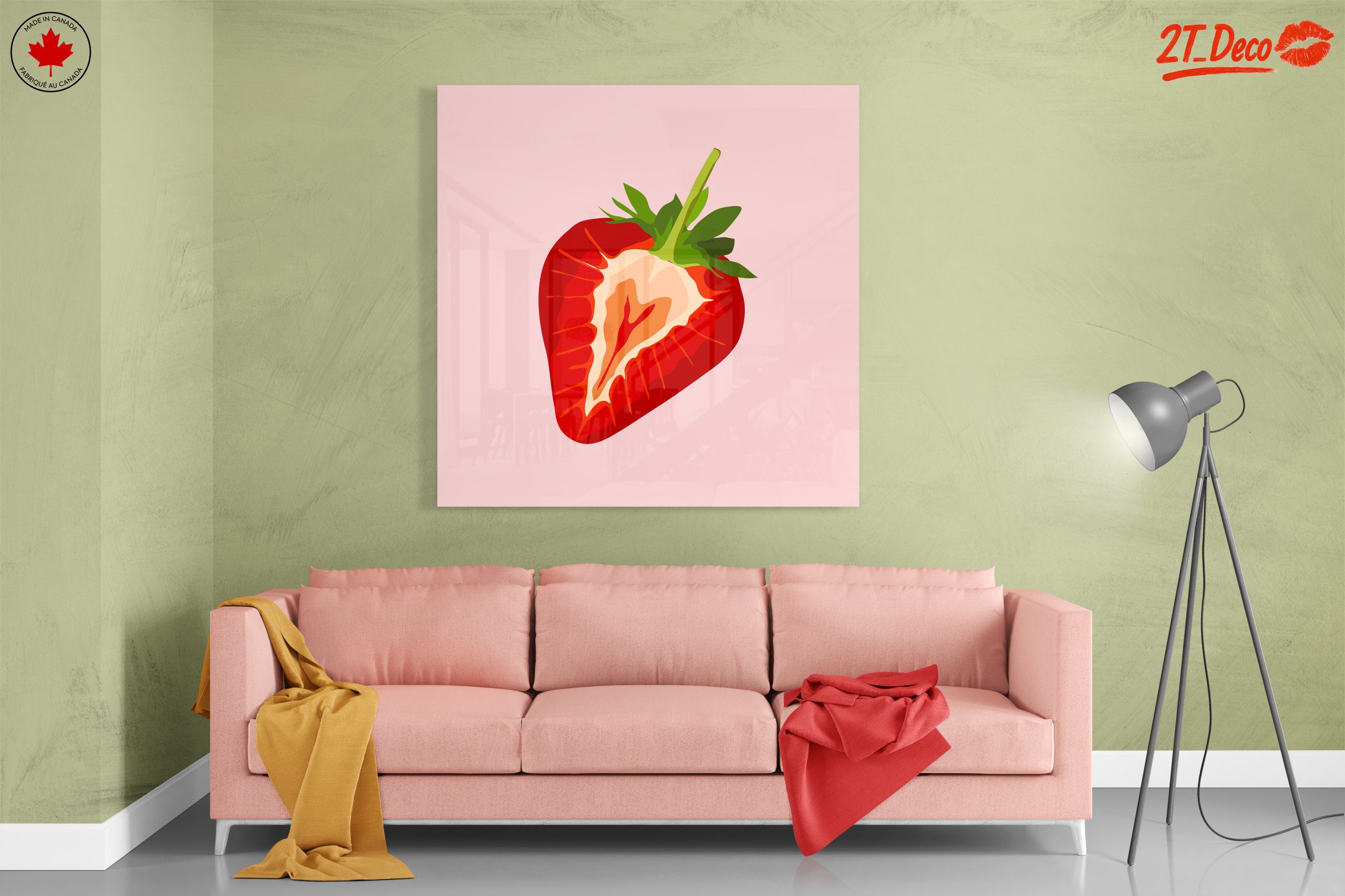 Stylized Strawberry Abstract Art 2 - Image 7