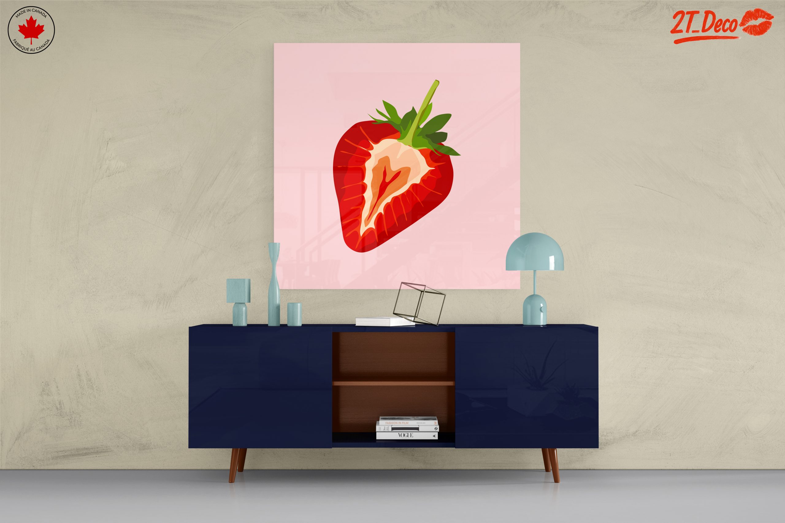 Stylized Strawberry Abstract Art 2 - Image 8