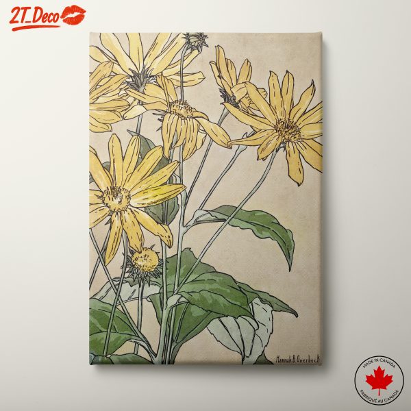 Delicate Botanical Artwork of Yellow Flowers