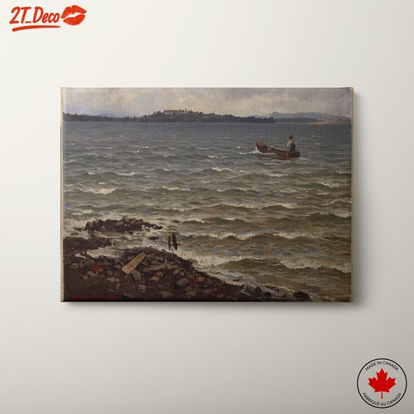 Abstract Landscape with Water and Fisherman