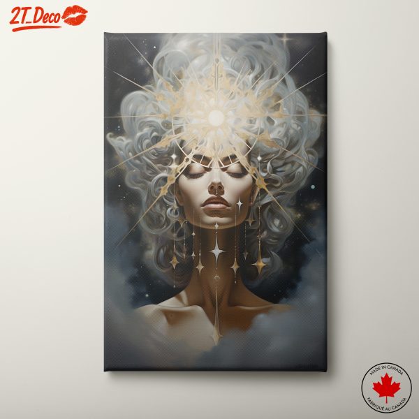 Ethereal Contemporary Portrait with Celestial Elements