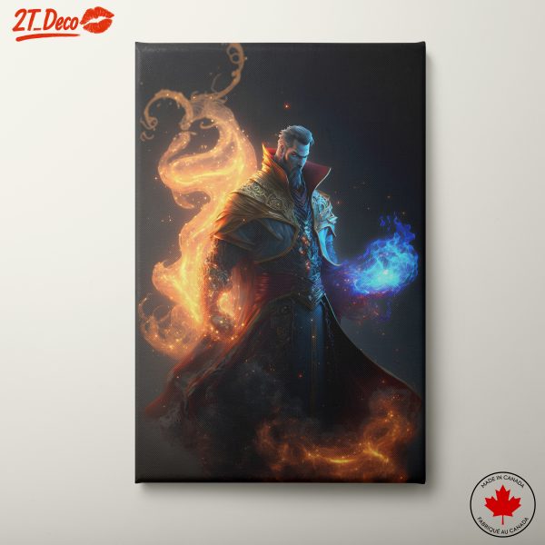 Dynamic Fantasy Wizard Character with Magical Powers