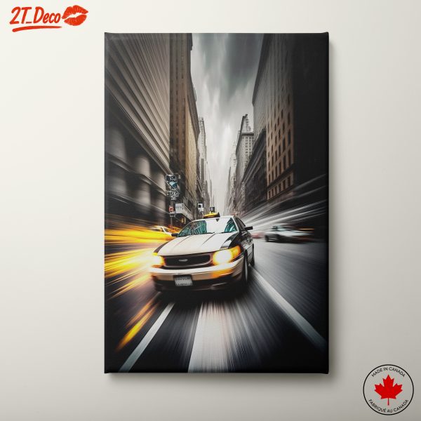 Dynamic Taxi in Motion Artwork