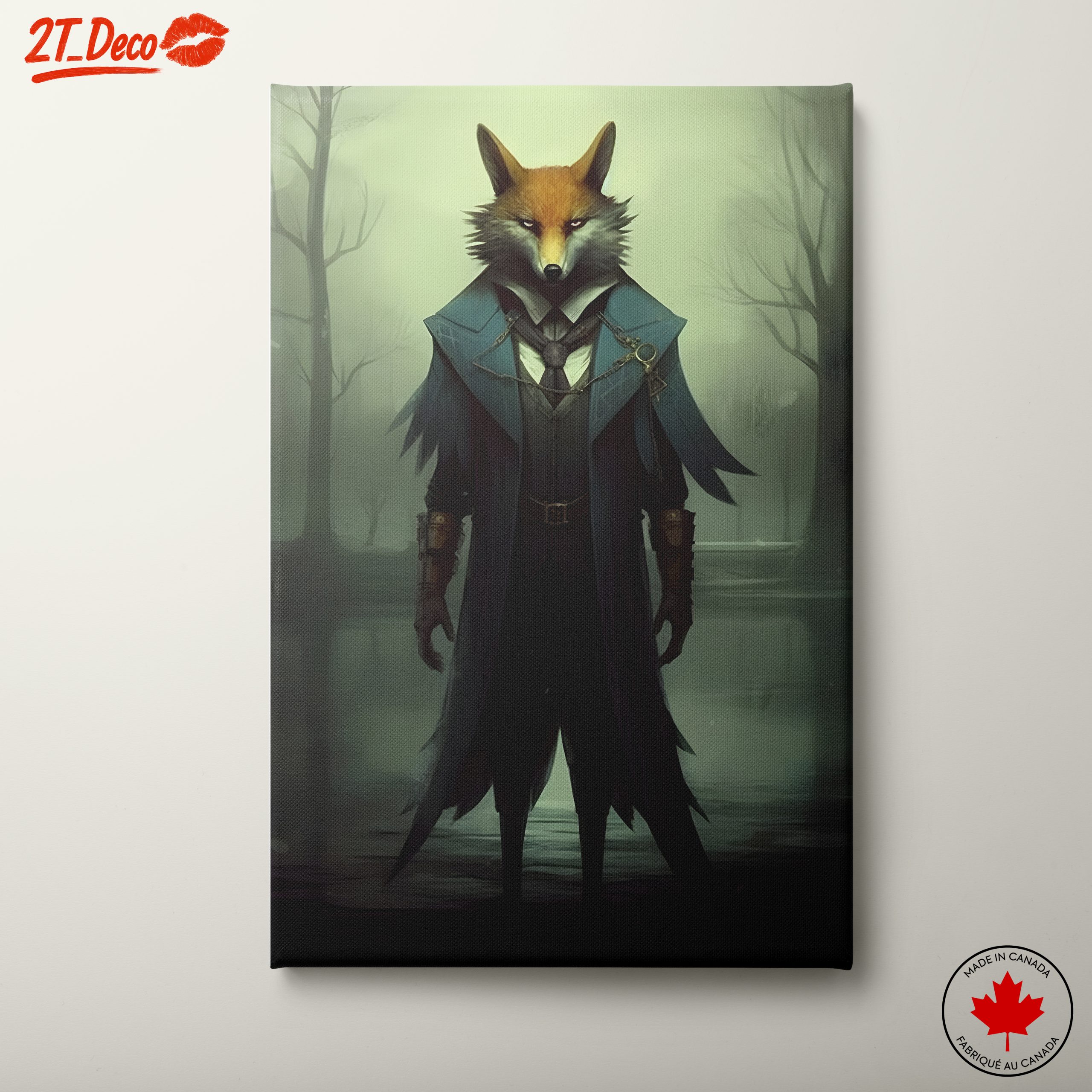 Stylized Fox Character in Dark Fantasy Setting