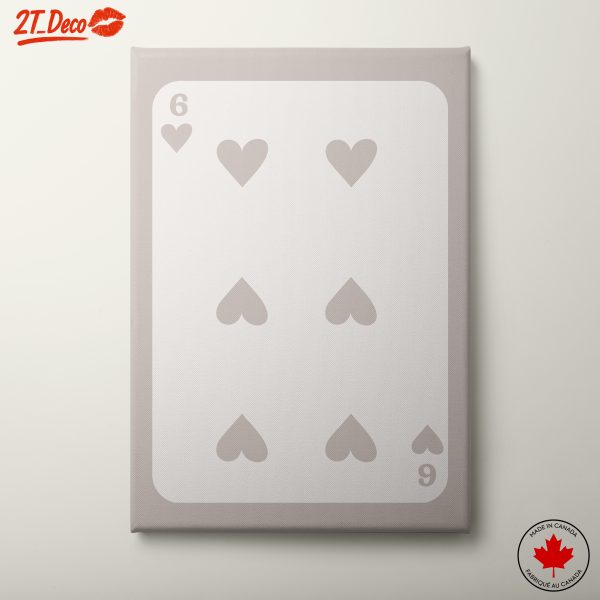 Minimalist Playing Card Design with Hearts