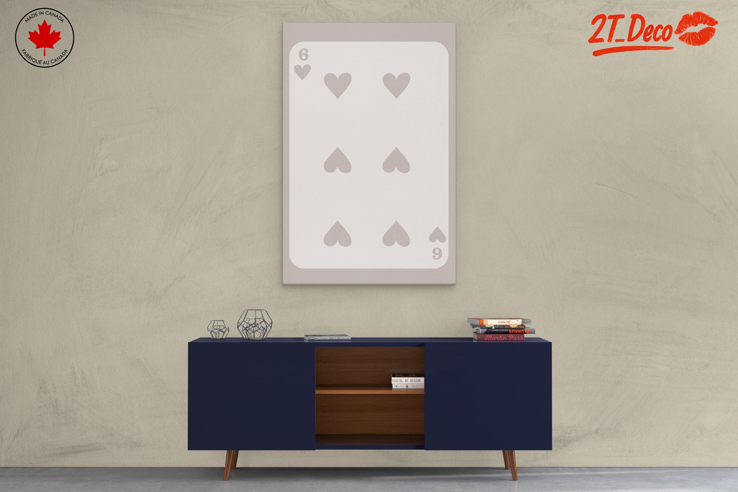 Minimalist Playing Card Design with Hearts - Image 3