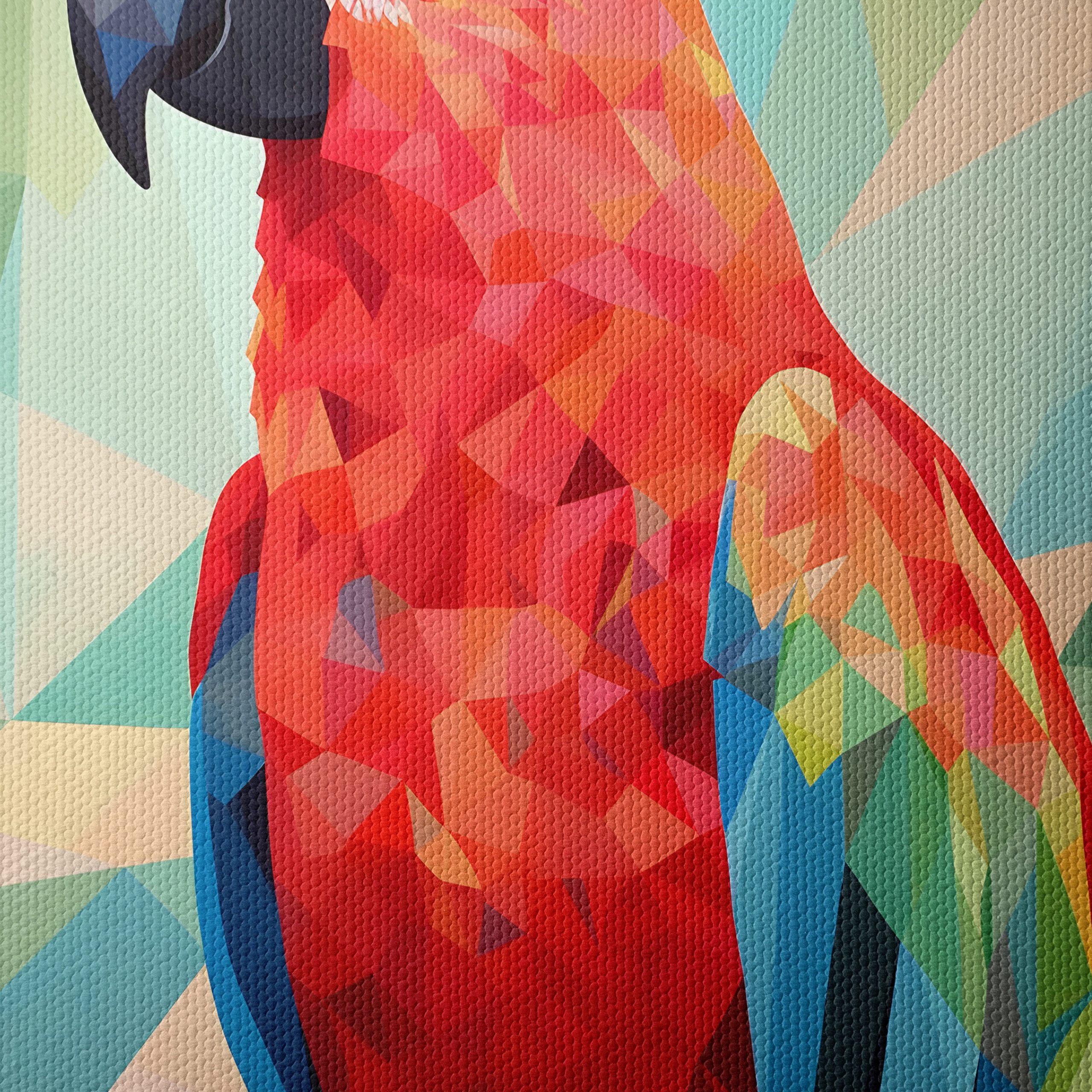 Vibrant Geometric Parrot Art - Image 4
