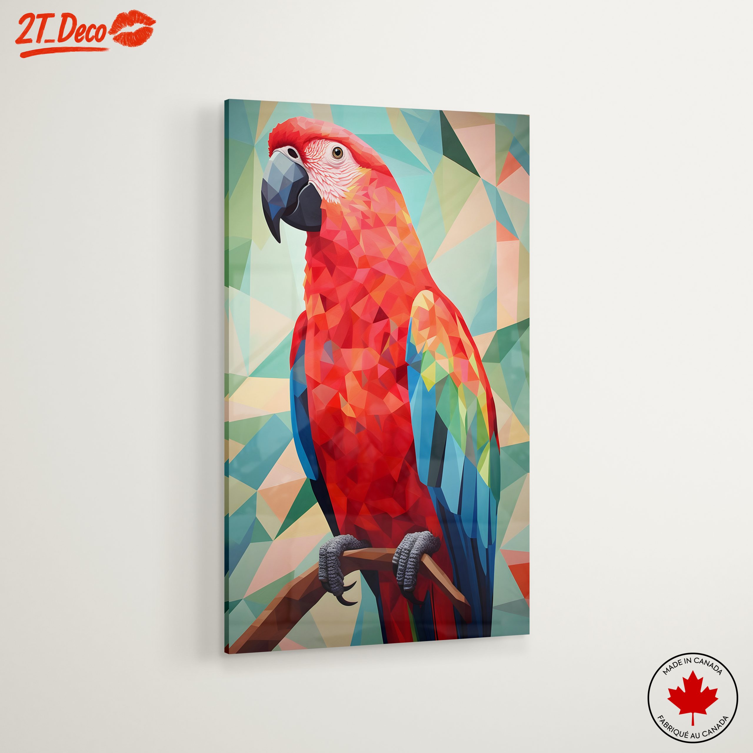 Vibrant Geometric Parrot Art - Image 6