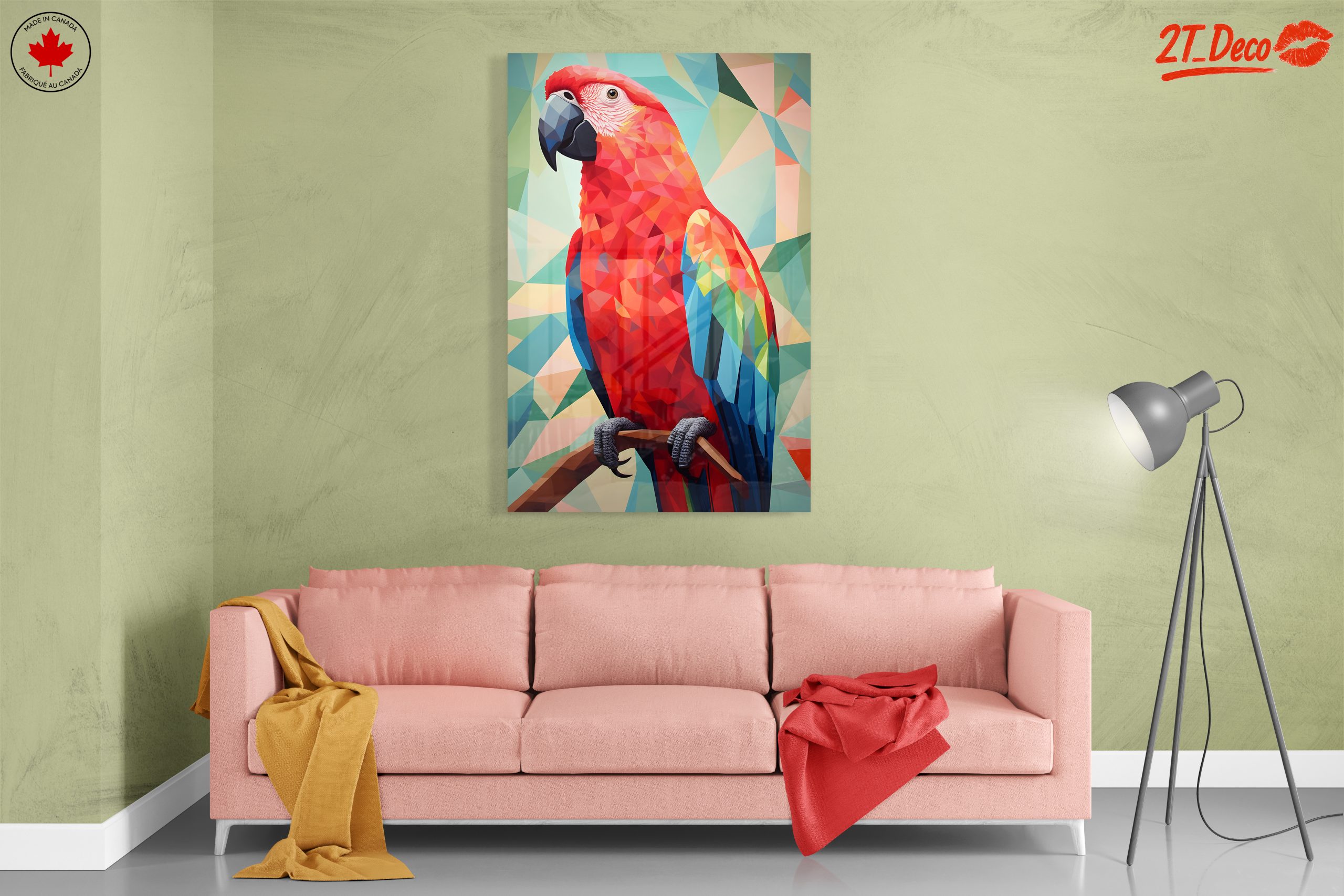 Vibrant Geometric Parrot Art - Image 7