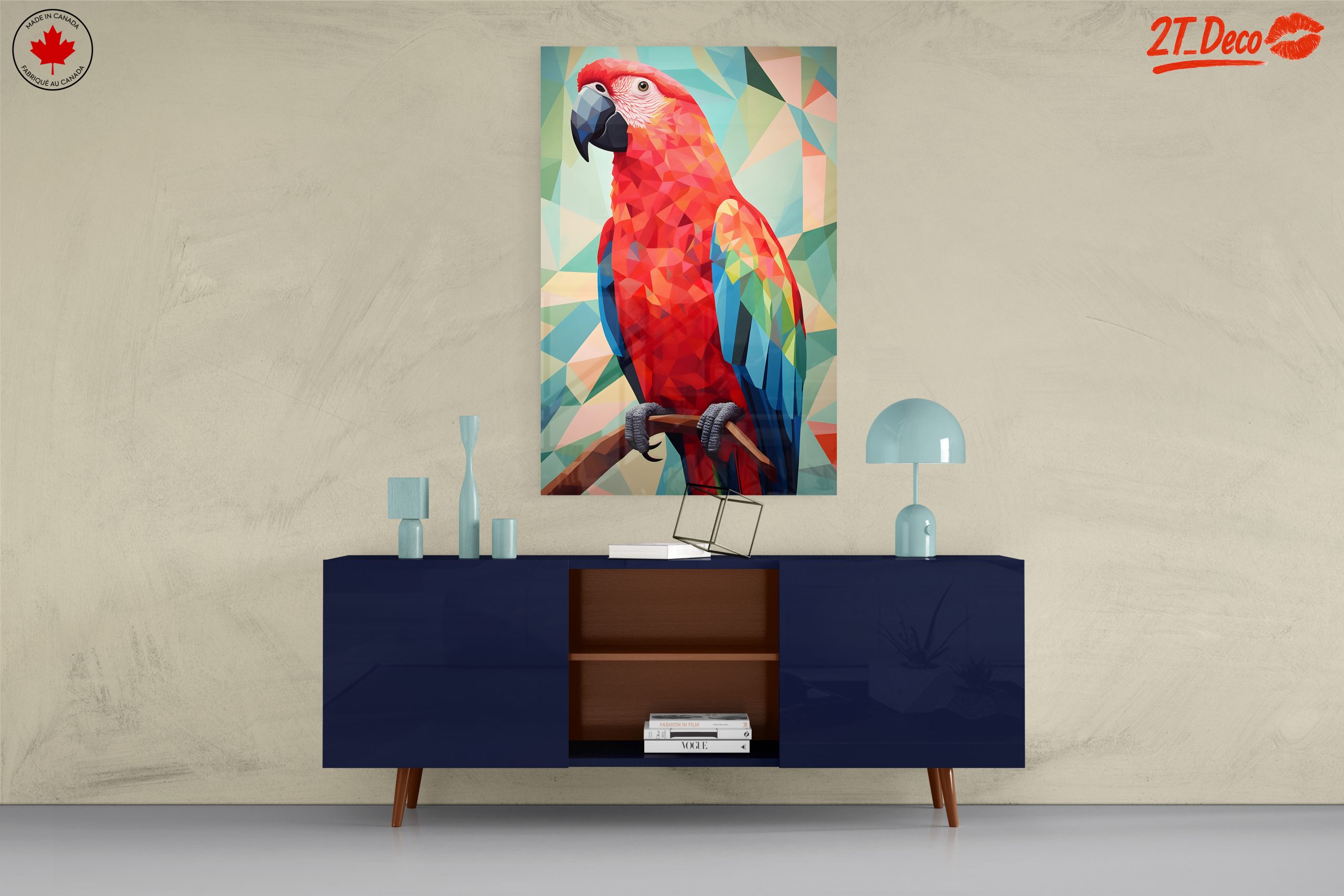Vibrant Geometric Parrot Art - Image 8