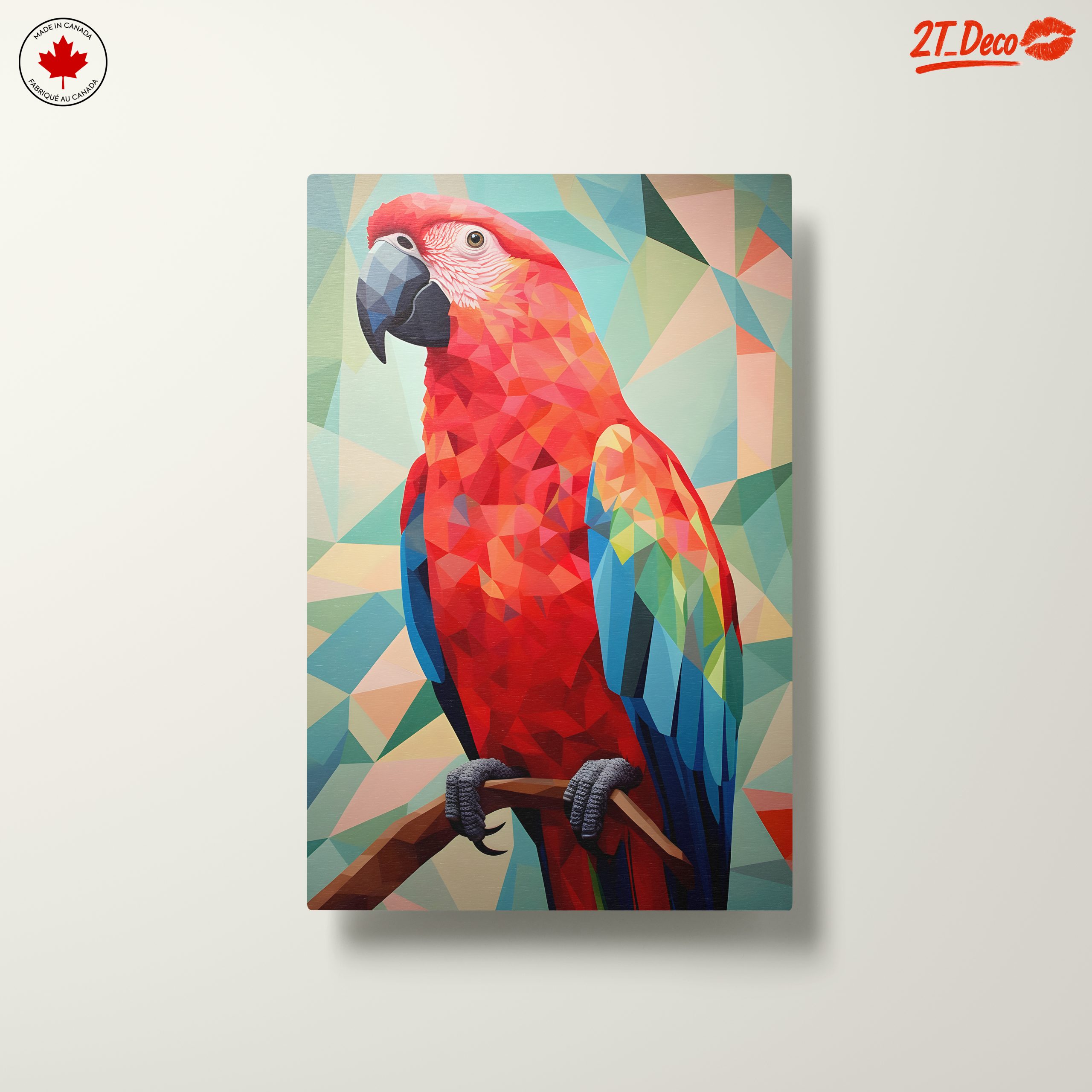 Vibrant Geometric Parrot Art - Image 10