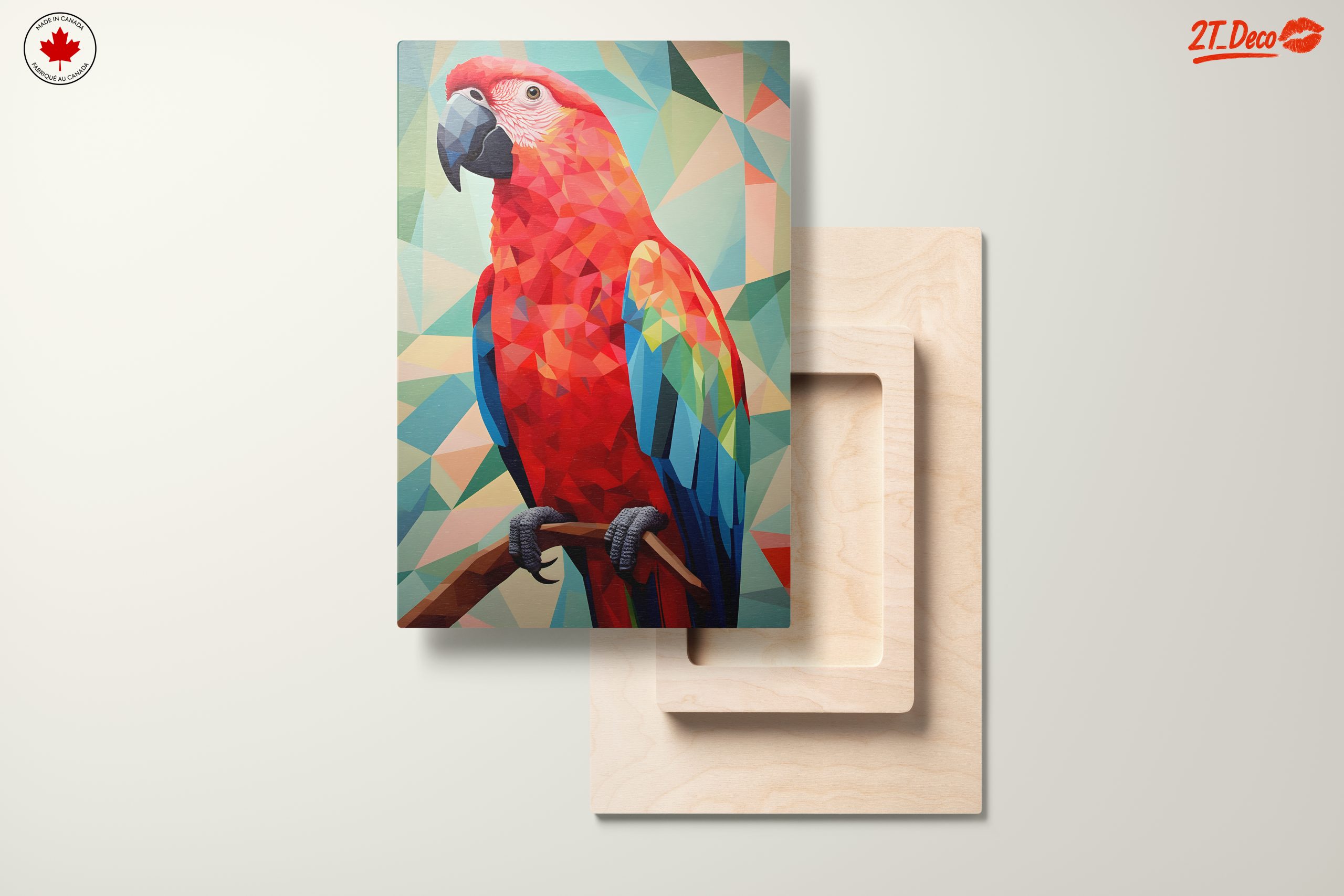 Vibrant Geometric Parrot Art - Image 11