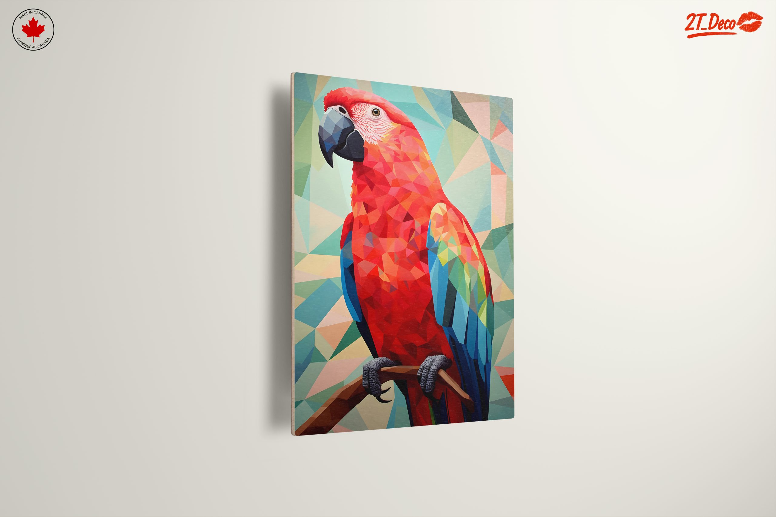 Vibrant Geometric Parrot Art - Image 13