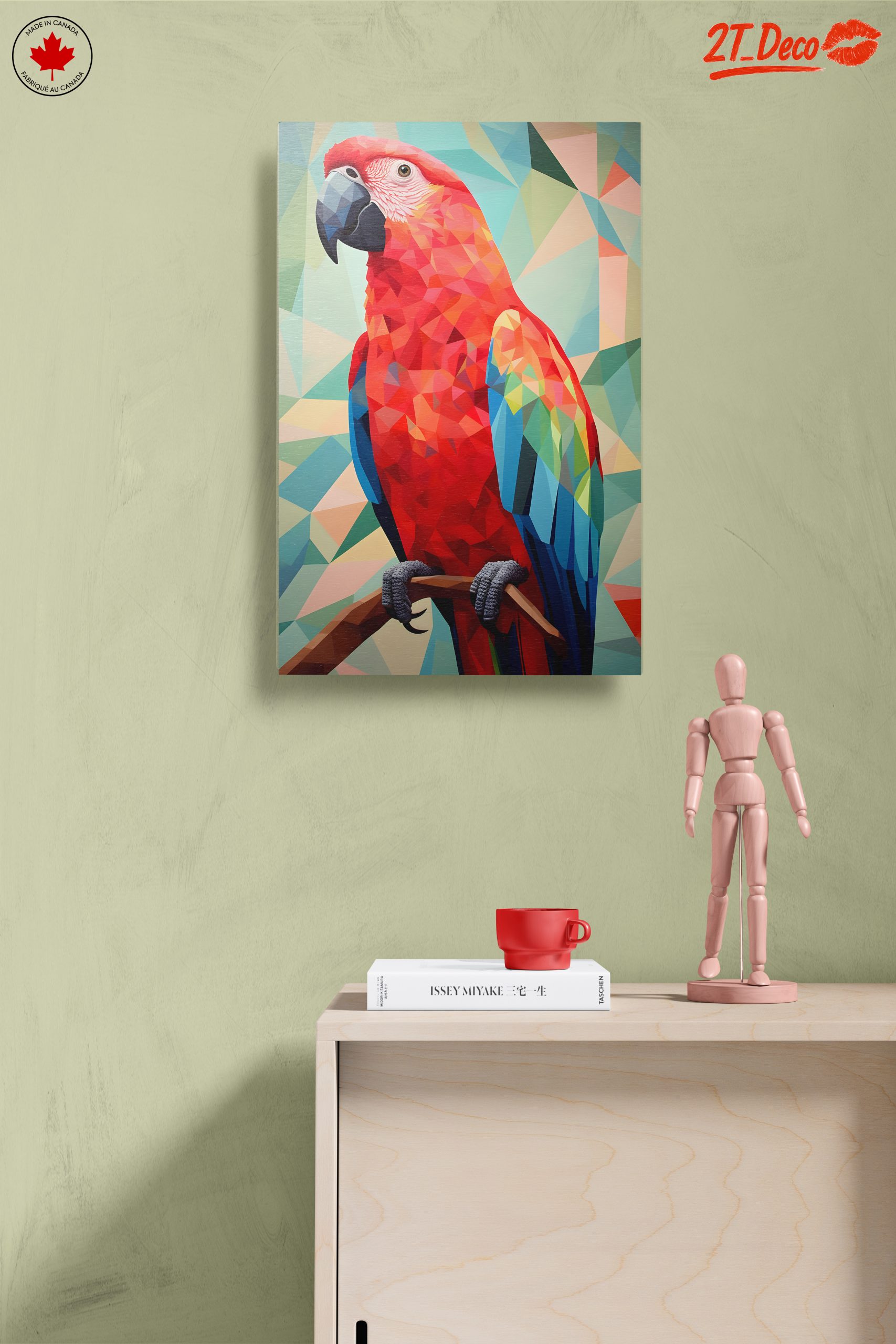 Vibrant Geometric Parrot Art - Image 14