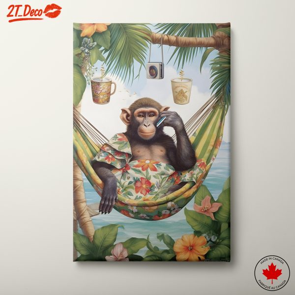 Relaxing Monkey in Tropical Paradise