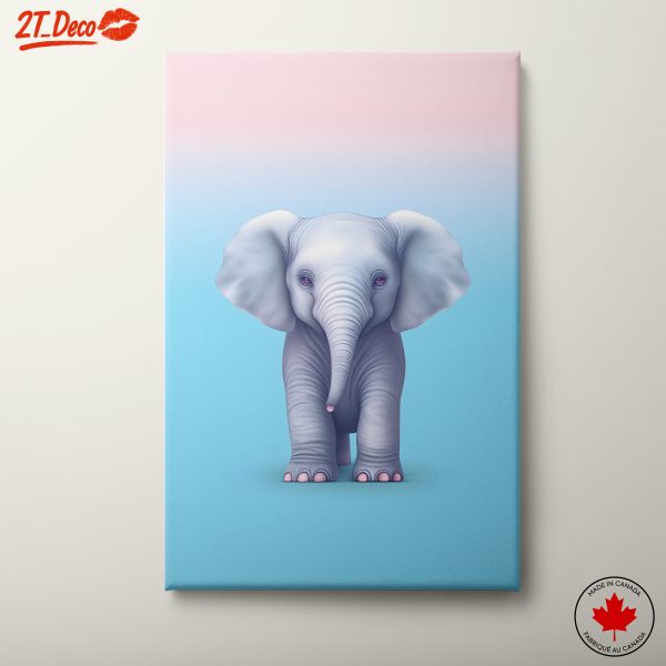 Charming Elephant Illustration in Soft Colors