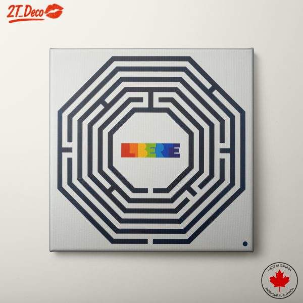 Colorful Contemporary Abstract Maze Artwork