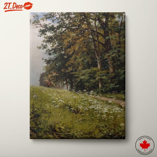 Lush Green Nature Landscape with Wildflowers