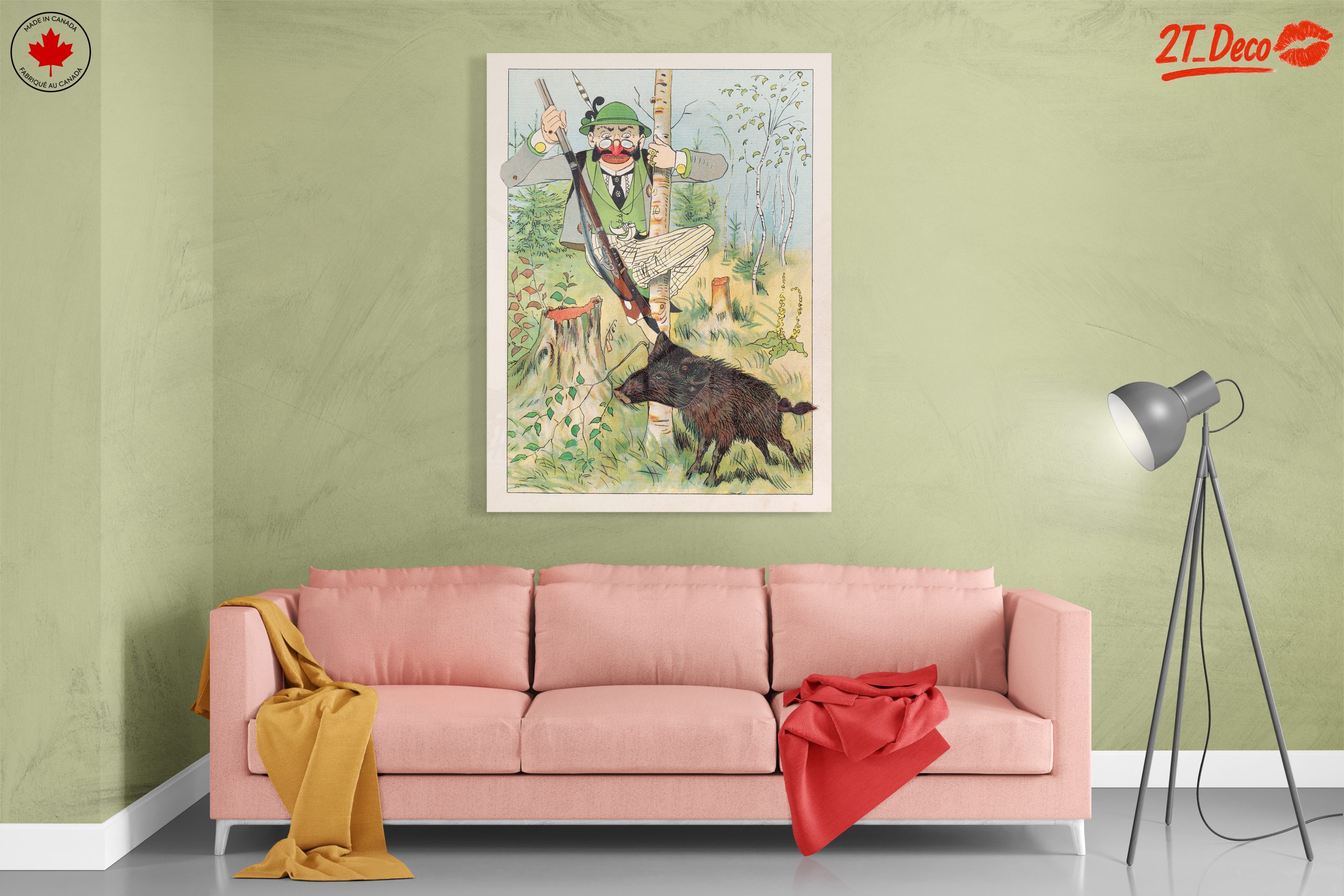 Comical Hunter with Wild Boar - Image 7