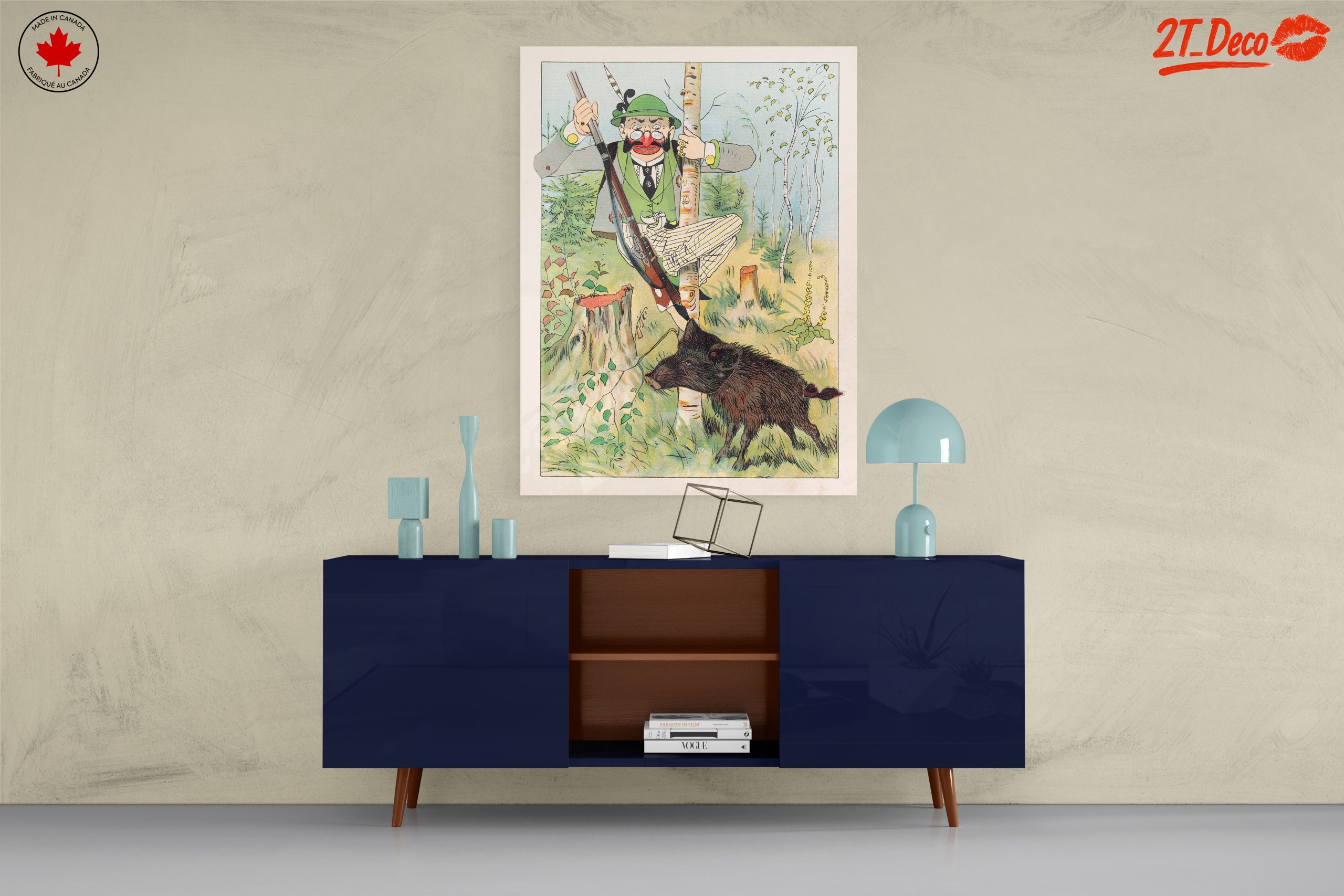 Comical Hunter with Wild Boar - Image 8