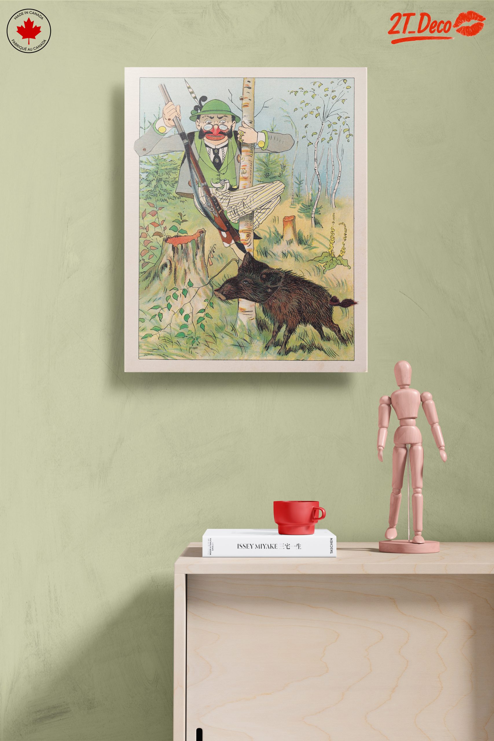 Comical Hunter with Wild Boar - Image 14