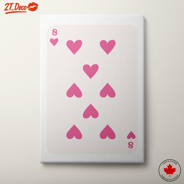 Stylized 8 of Hearts Playing Card