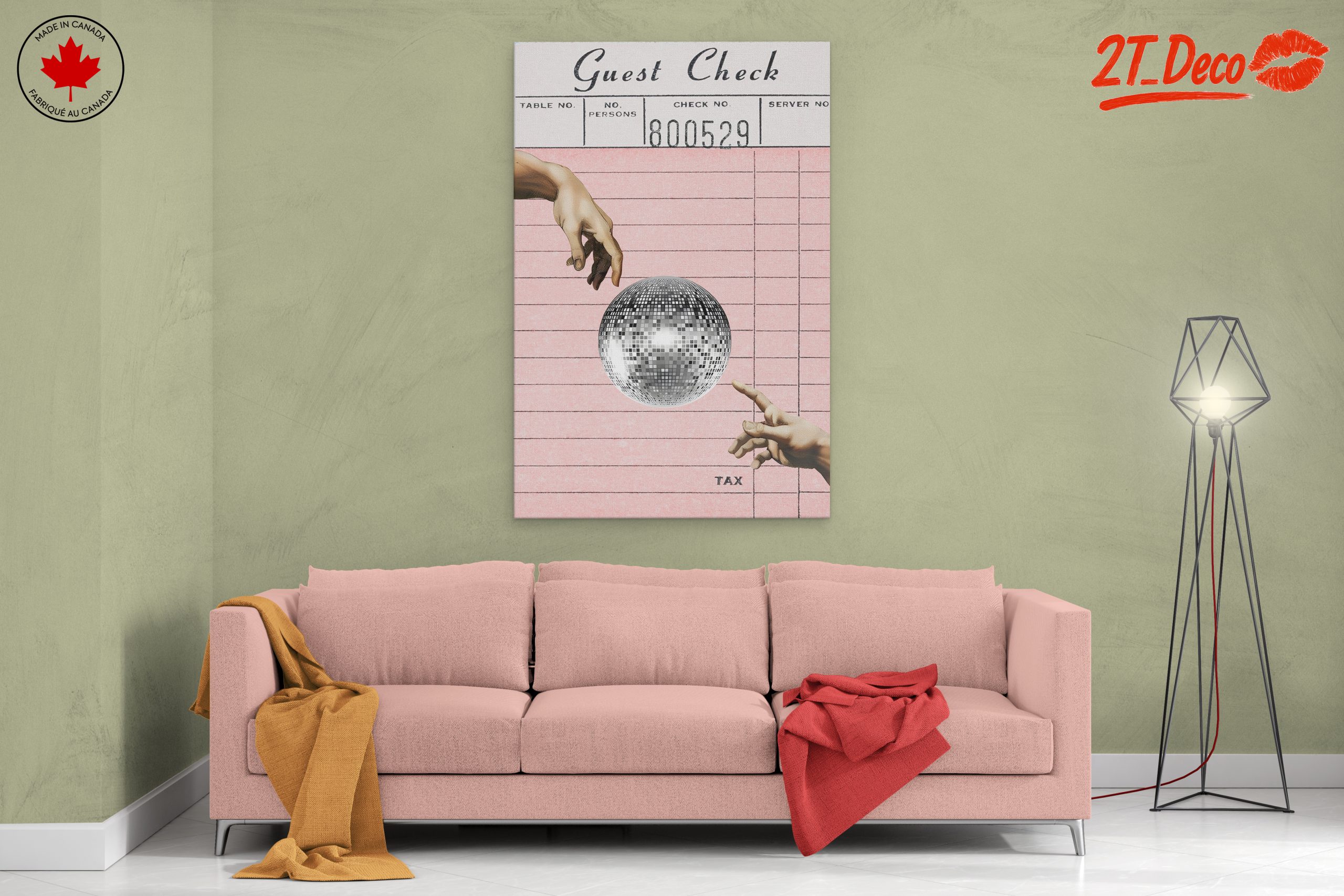 Surreal Hand and Disco Ball Art - Image 2