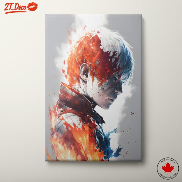 Dynamic Fantasy Character Illustration with Flames
