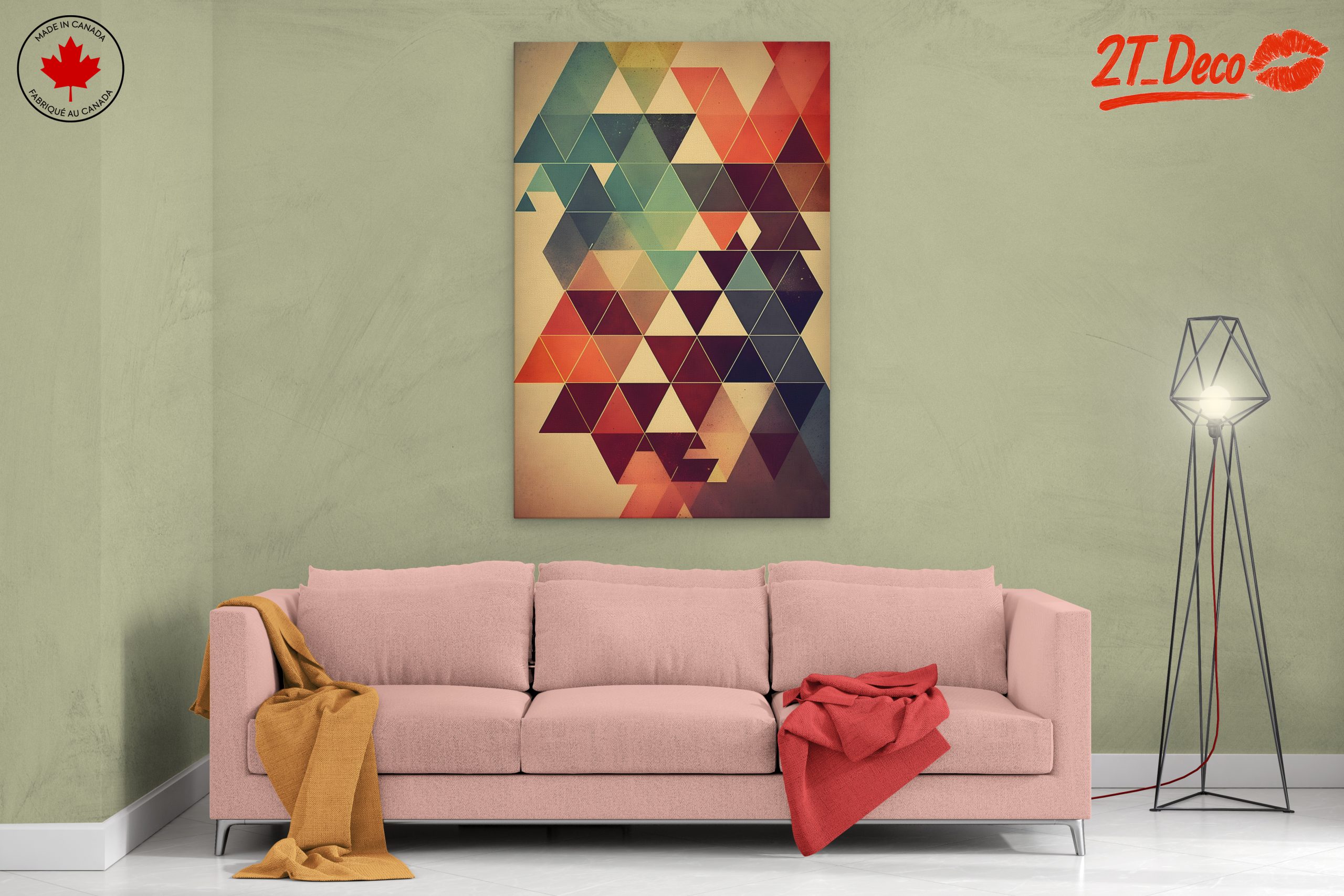 Dynamic Triangular Abstract Artwork - Image 2