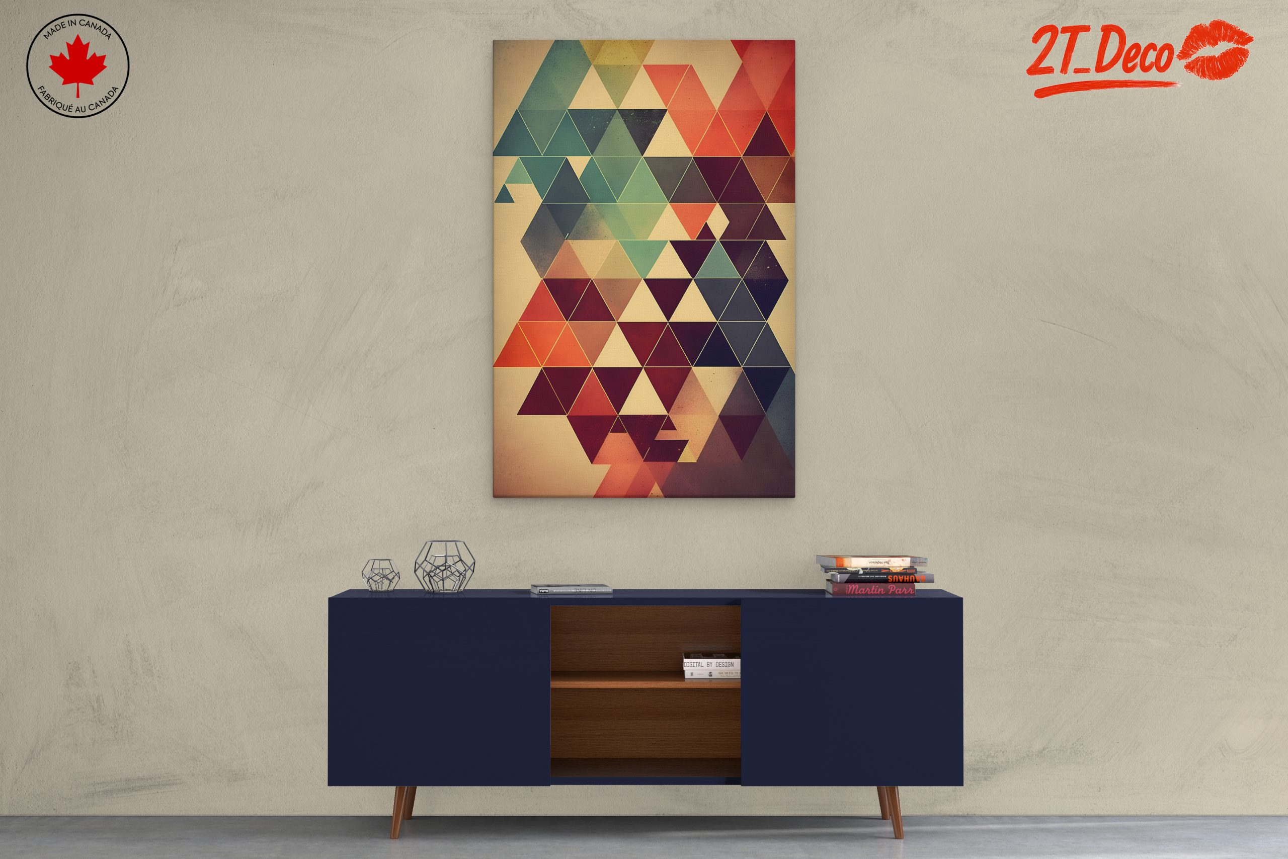 Dynamic Triangular Abstract Artwork - Image 3