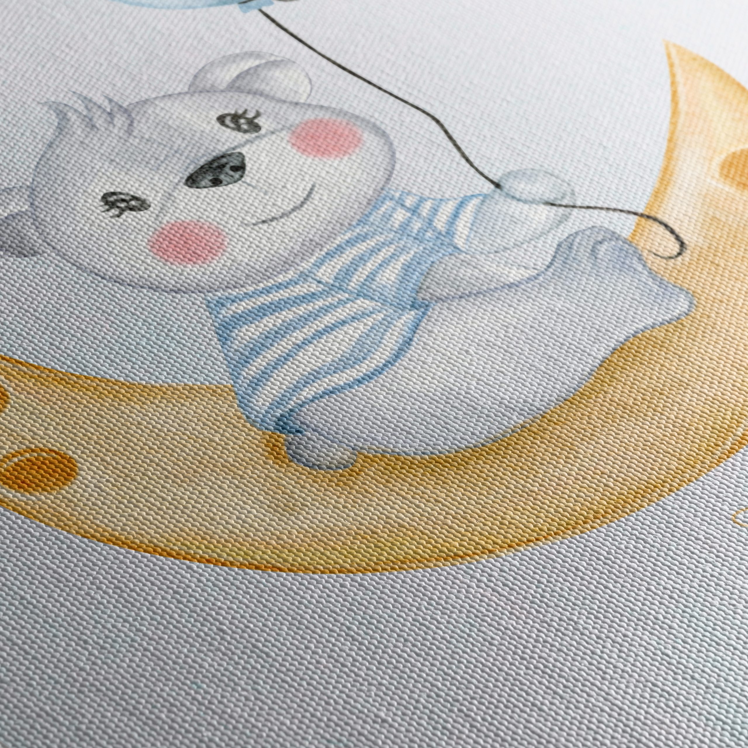 Adorable Bear on a Moon with Balloon - Image 5
