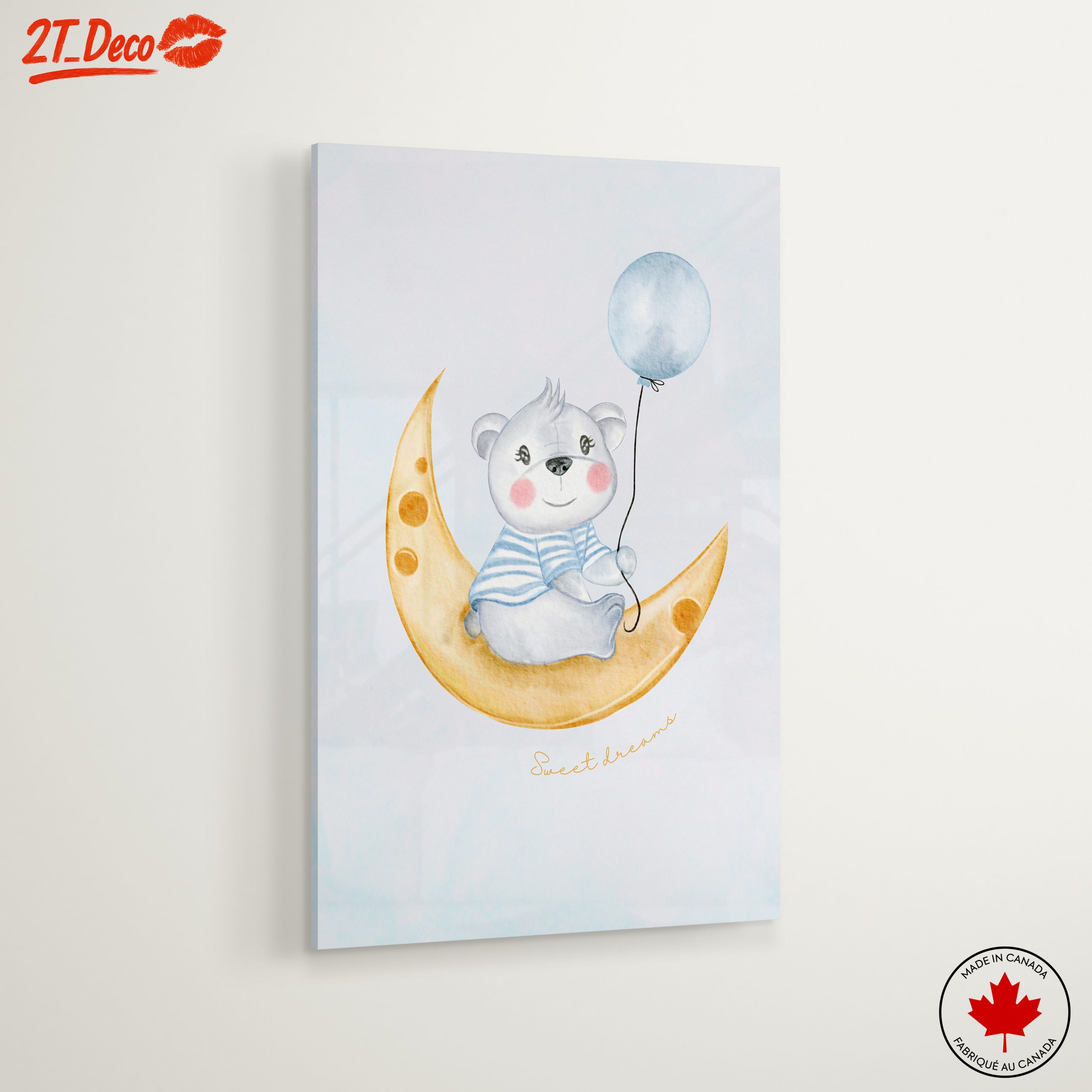 Adorable Bear on a Moon with Balloon - Image 6
