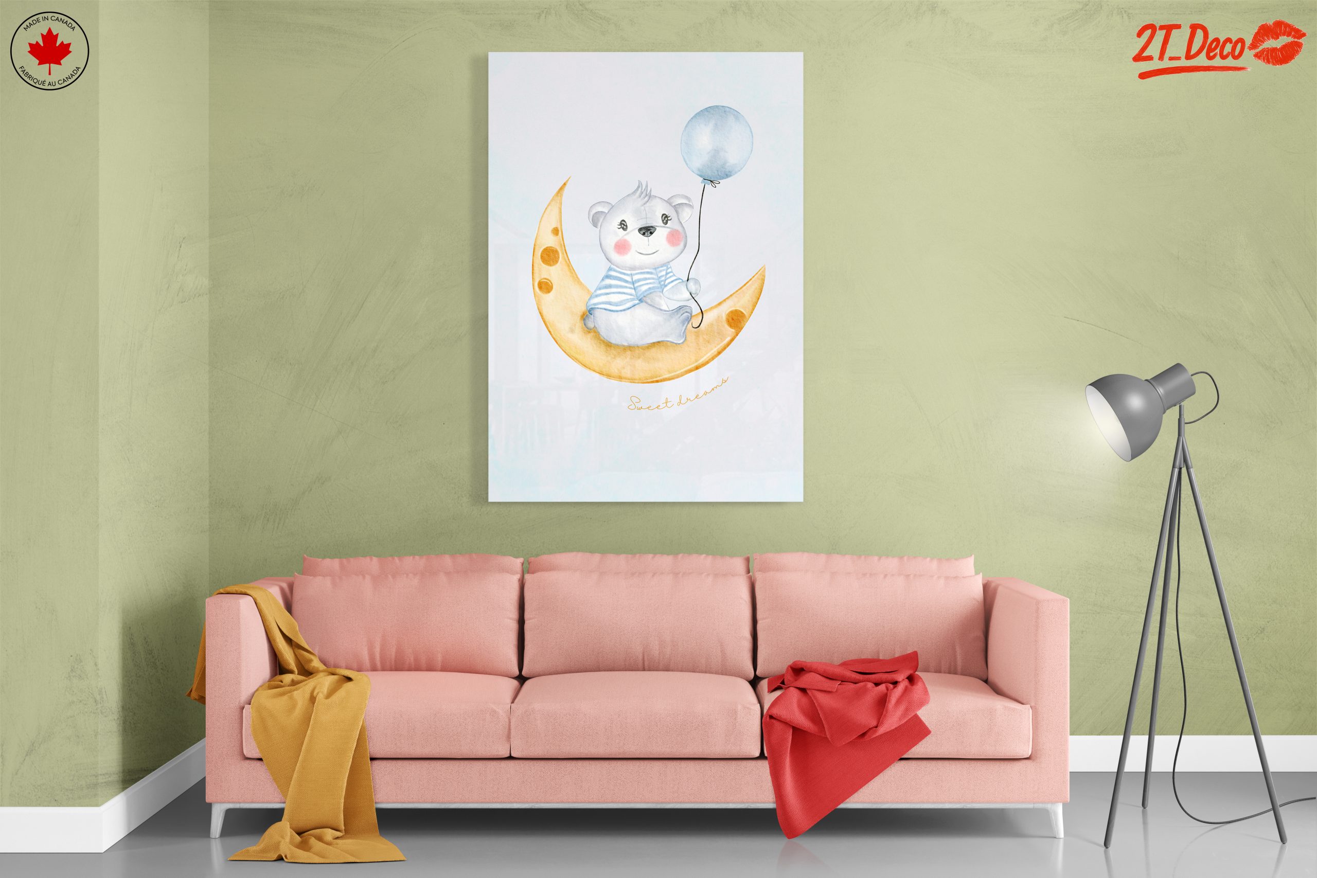 Adorable Bear on a Moon with Balloon - Image 7