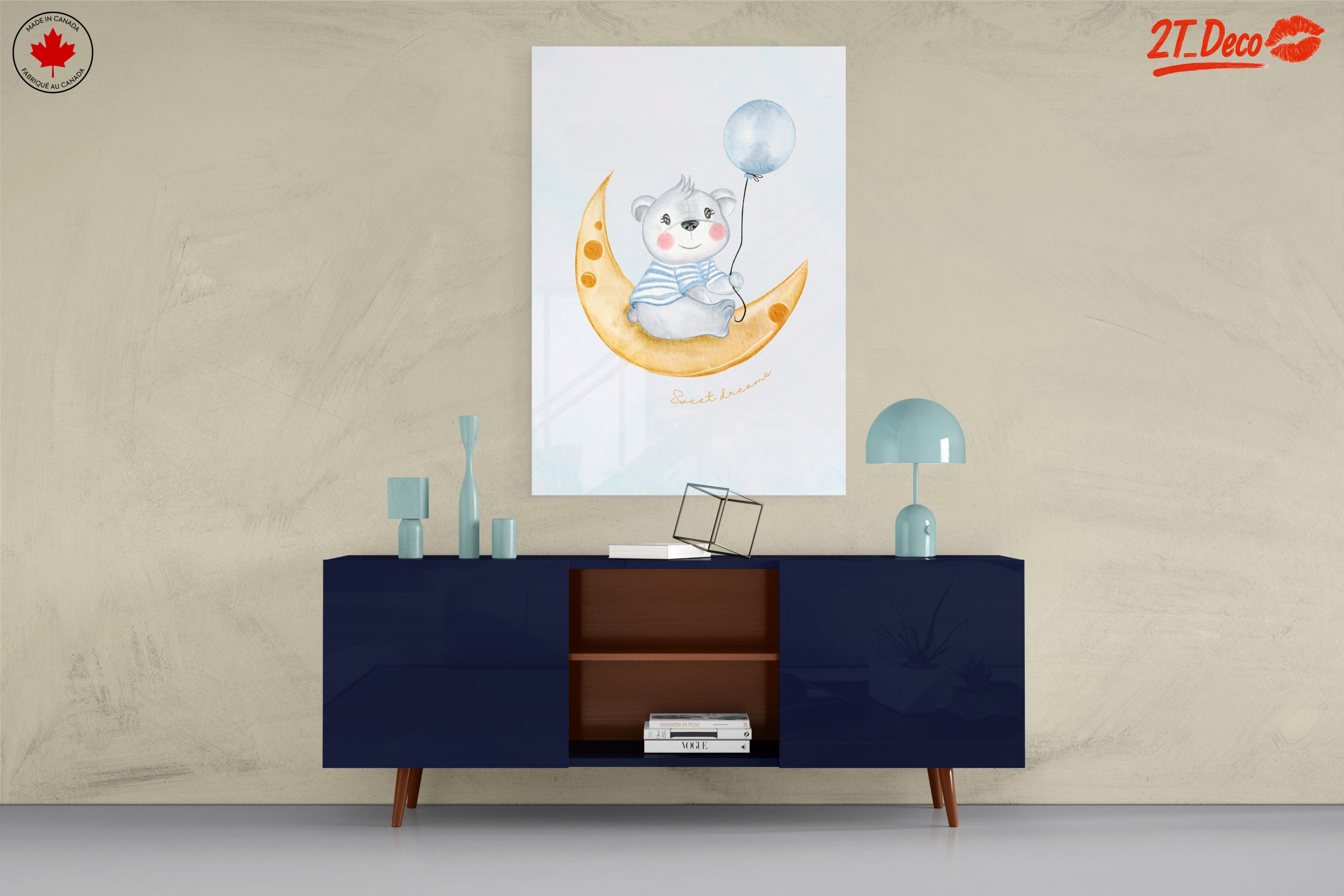 Adorable Bear on a Moon with Balloon - Image 8
