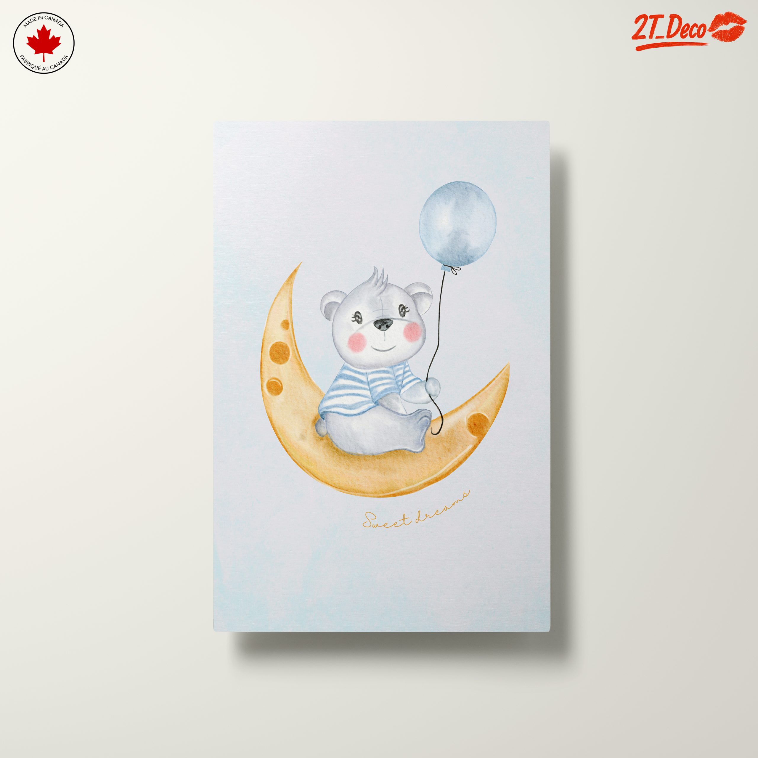 Adorable Bear on a Moon with Balloon - Image 10