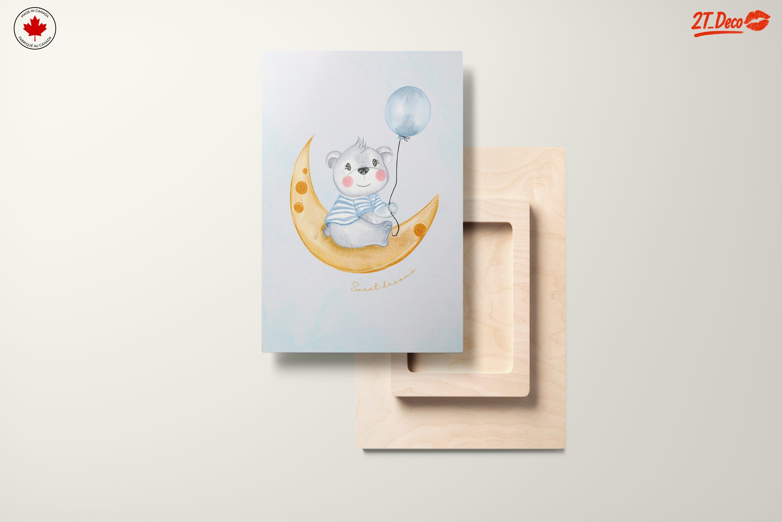 Adorable Bear on a Moon with Balloon - Image 11