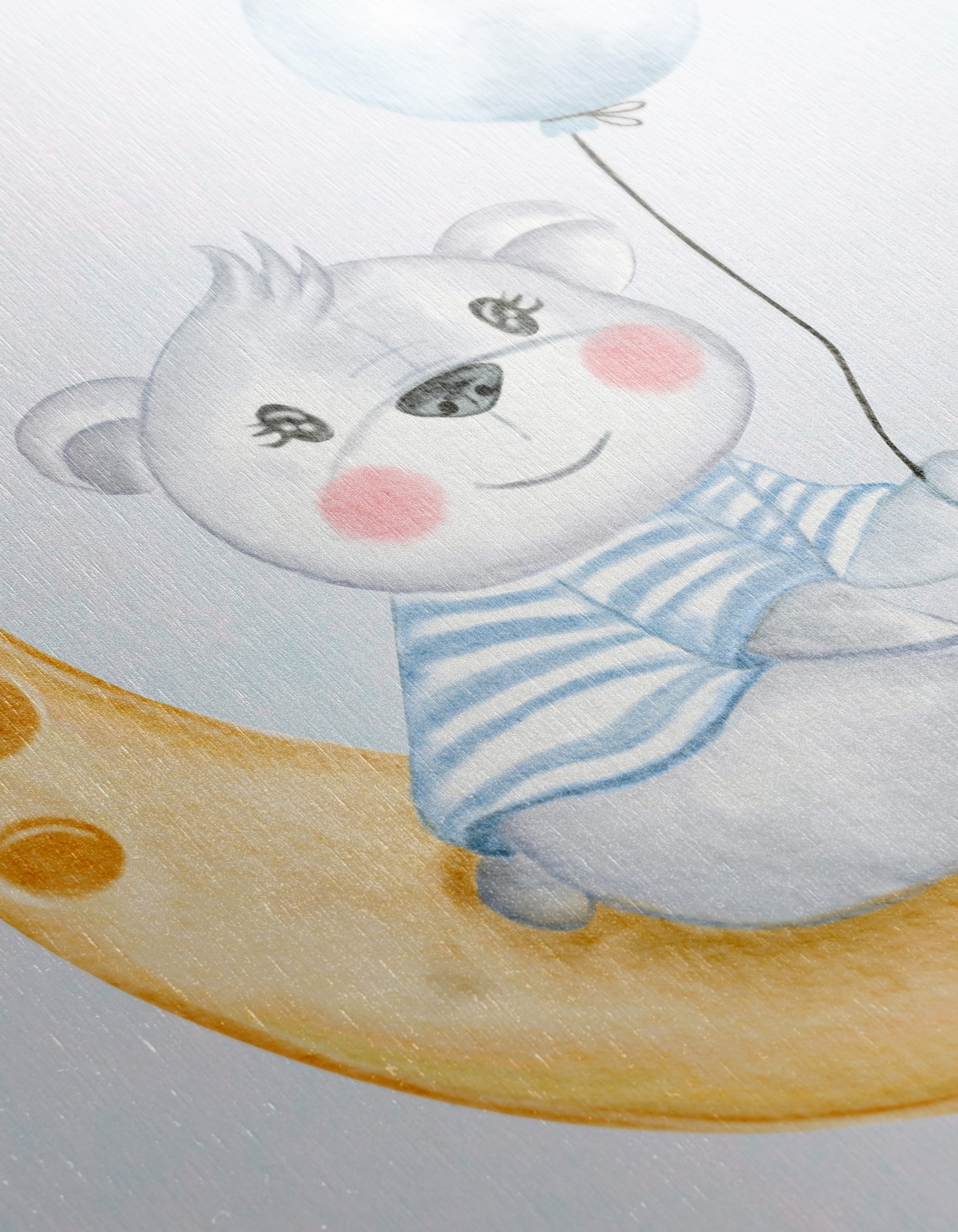 Adorable Bear on a Moon with Balloon - Image 12