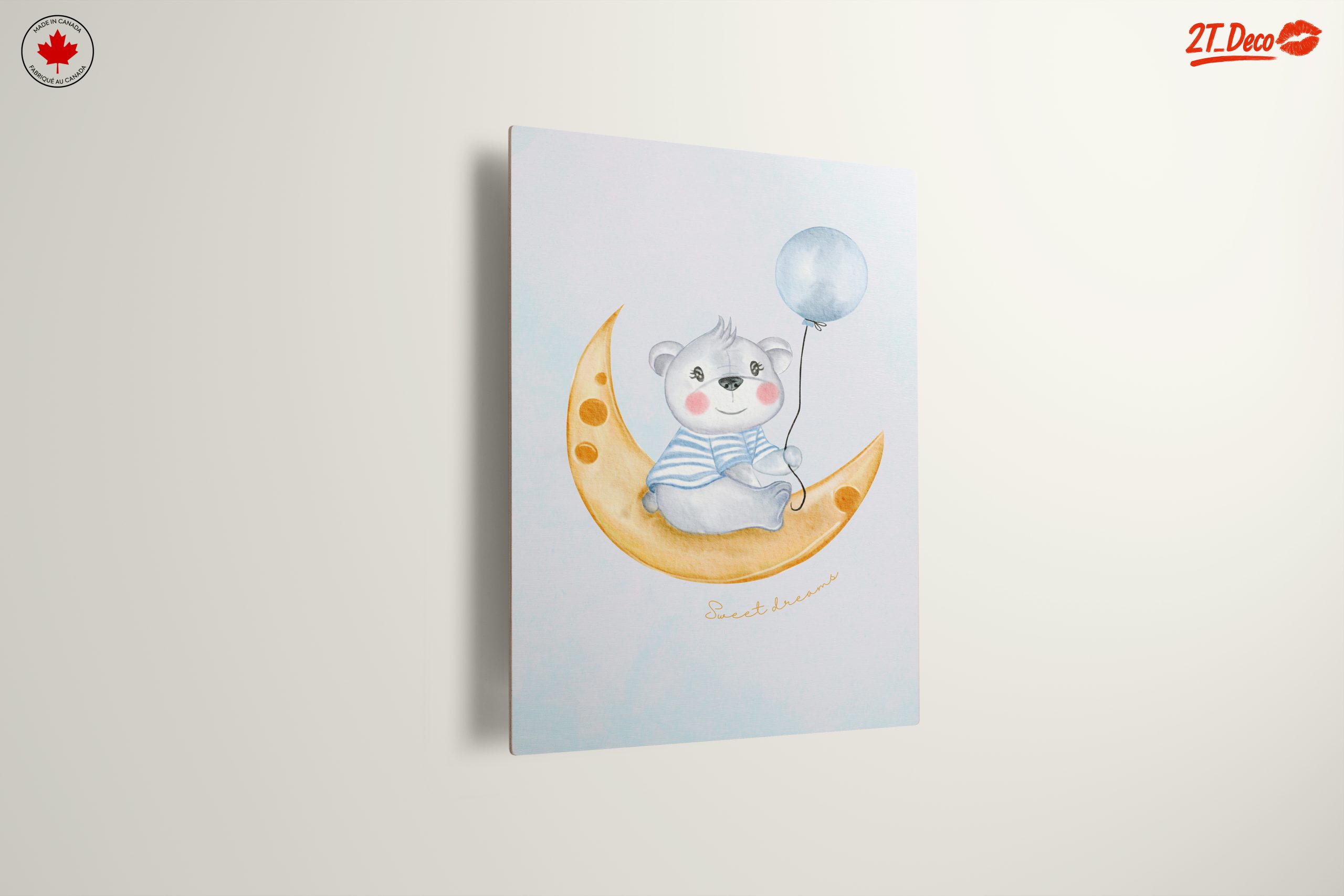 Adorable Bear on a Moon with Balloon - Image 13