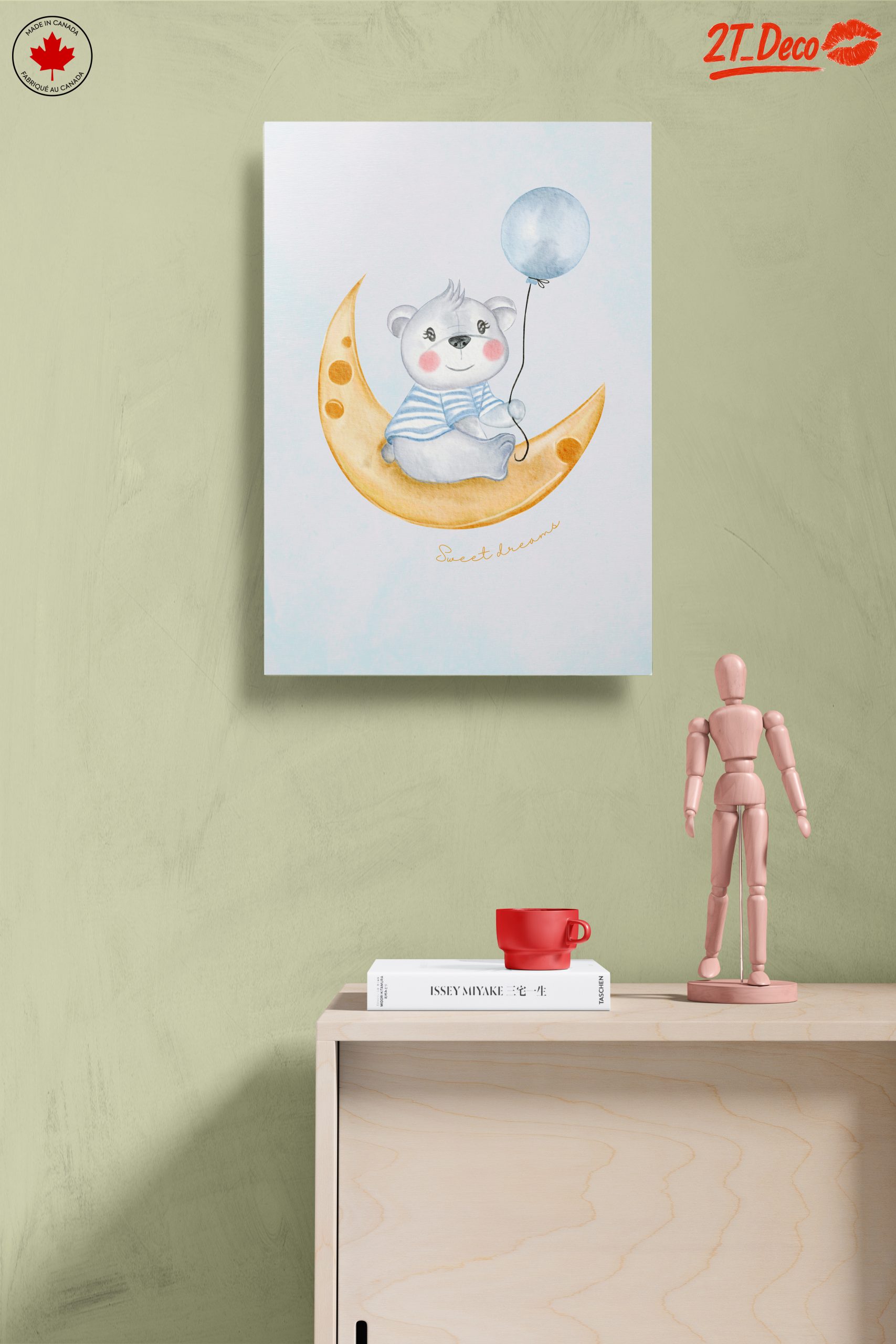 Adorable Bear on a Moon with Balloon - Image 14